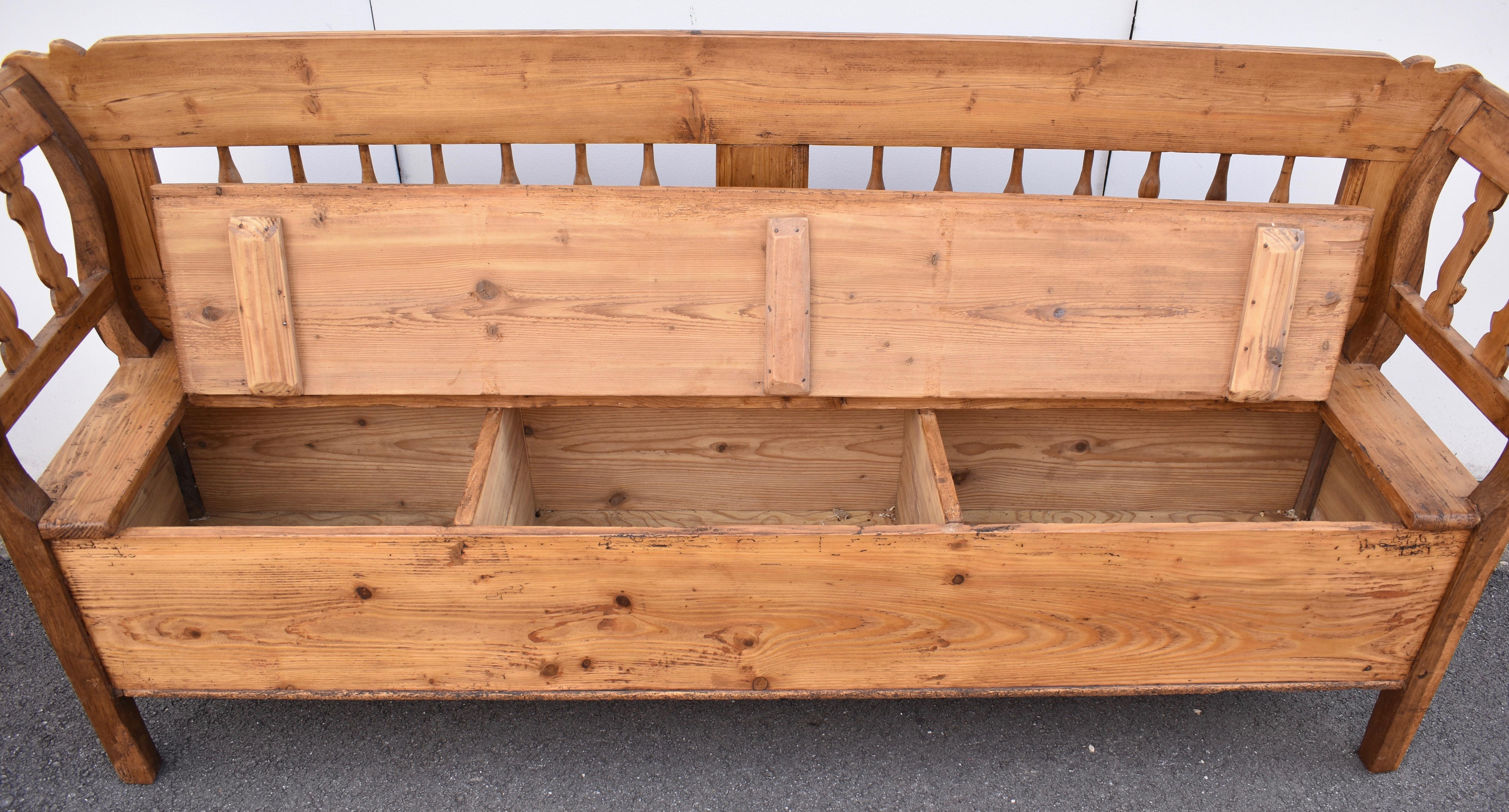 Pine and Oak Storage Bench or Settle 6