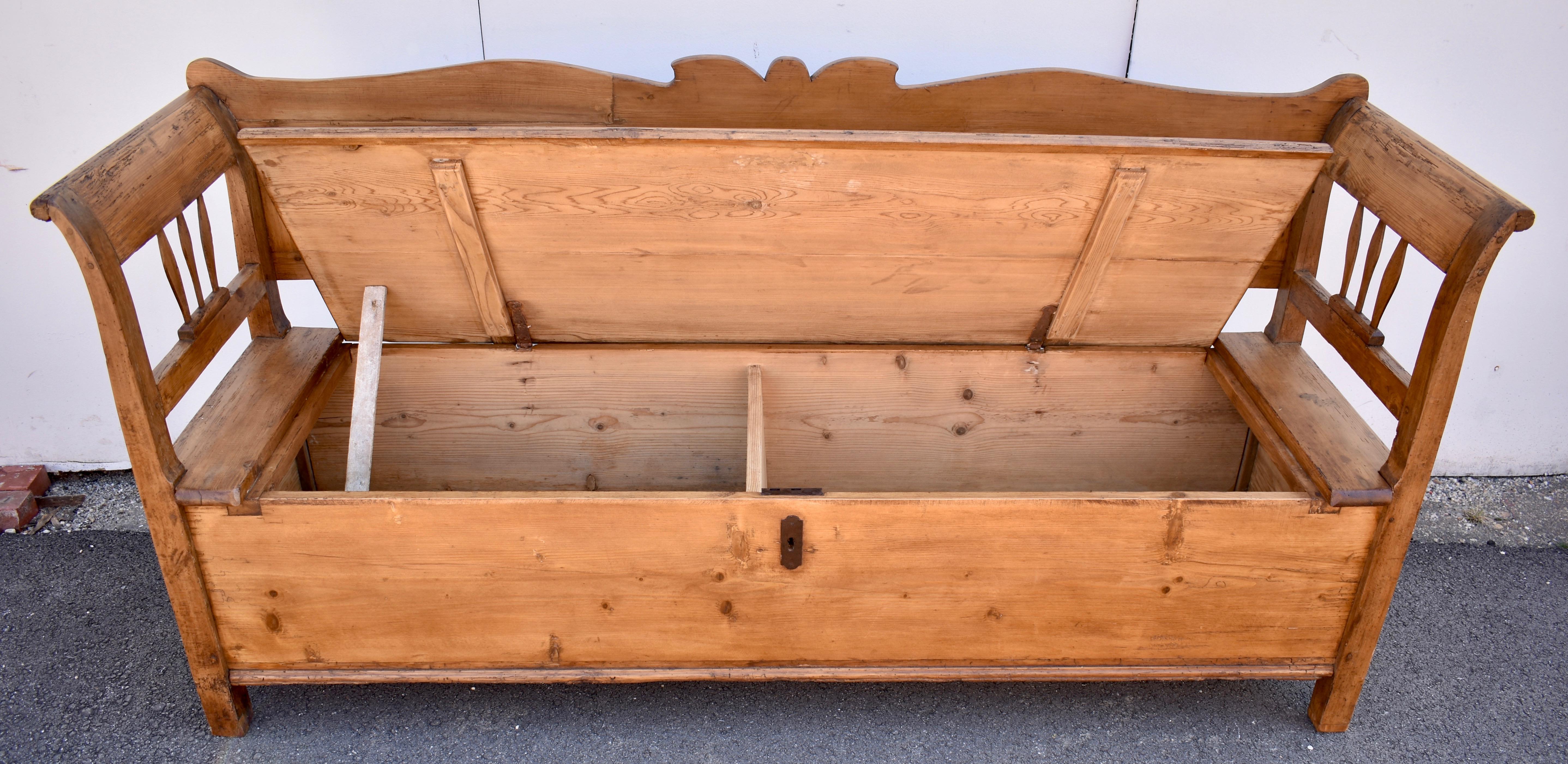 Pine and Oak Storage Bench or Settle 6