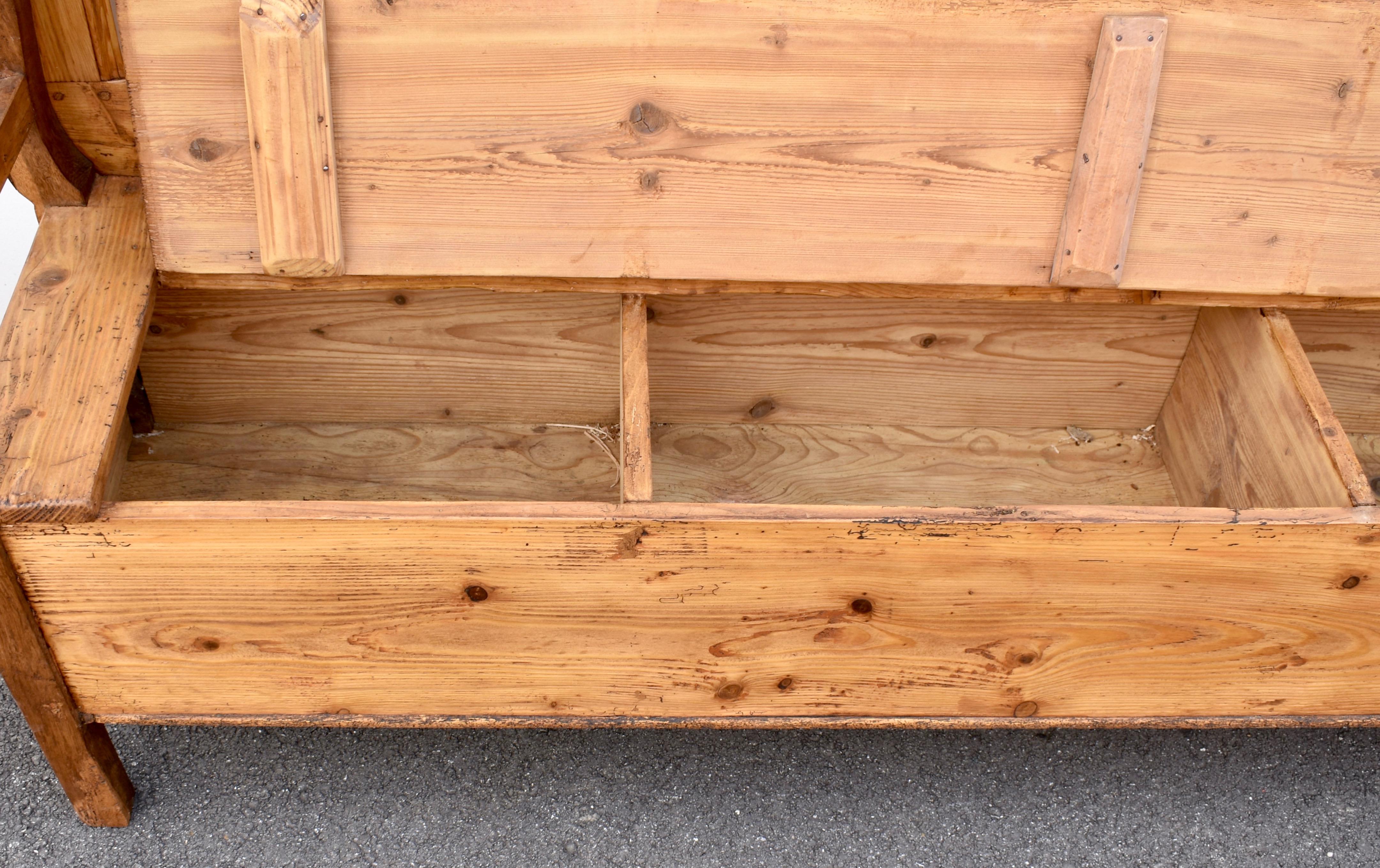 Pine and Oak Storage Bench or Settle 8