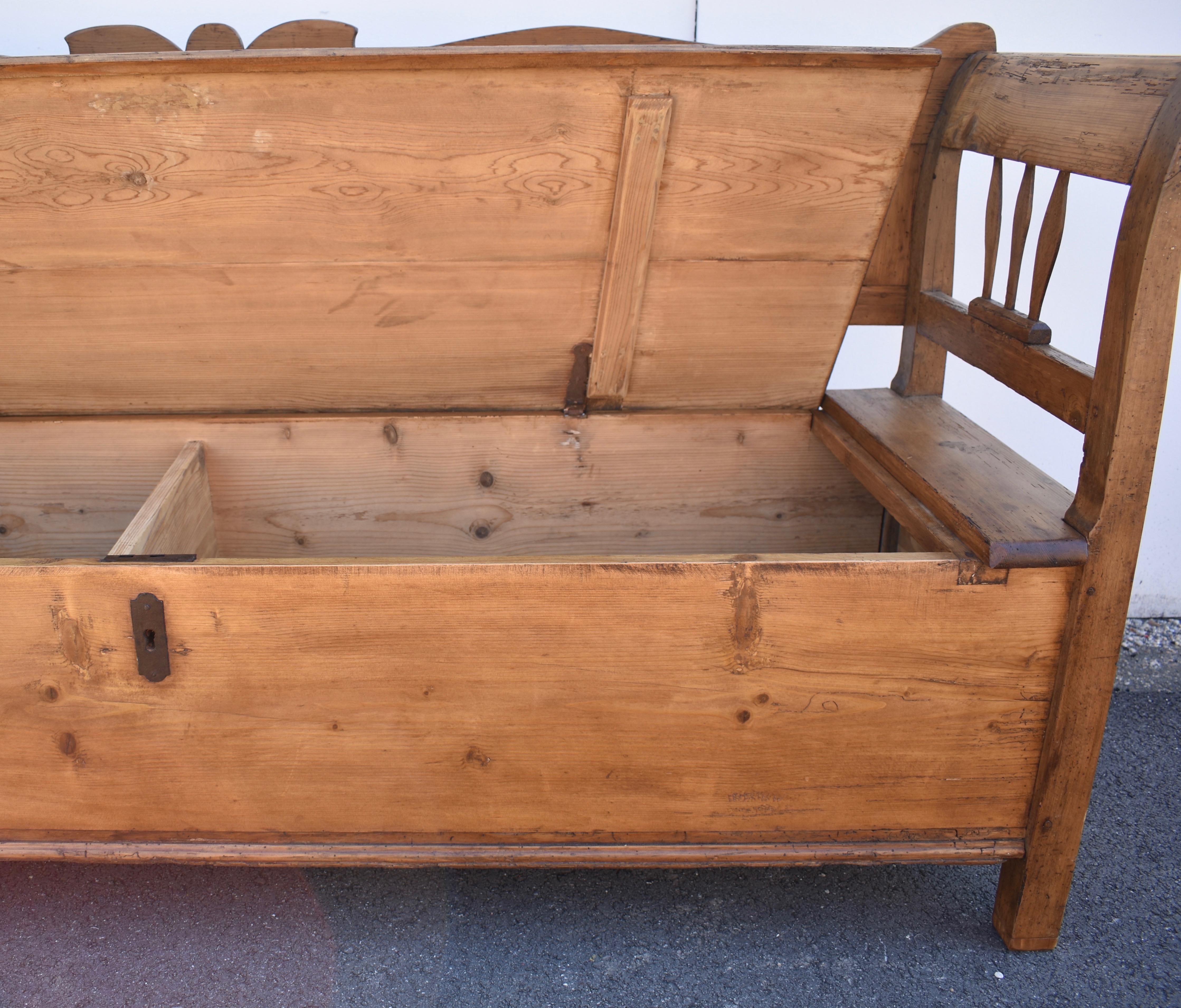 Pine and Oak Storage Bench or Settle 8