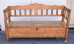 Pine and Oak Storage Bench or Settle