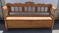 Pine and Oak Storage Bench or Settle