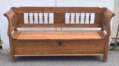 Pine and Oak Storage Bench or Settle