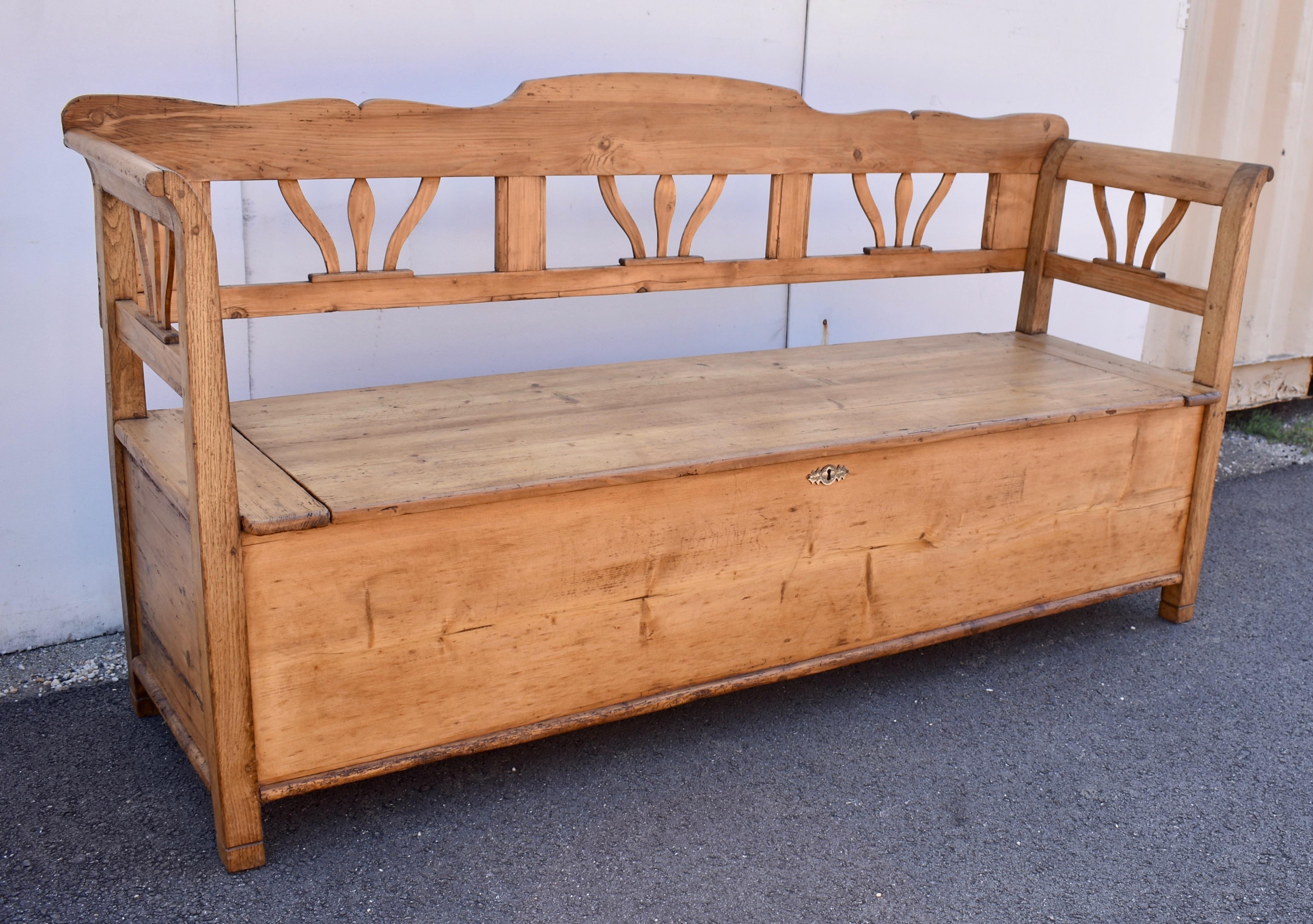 Country Pine and Oak Storage Bench or Settle