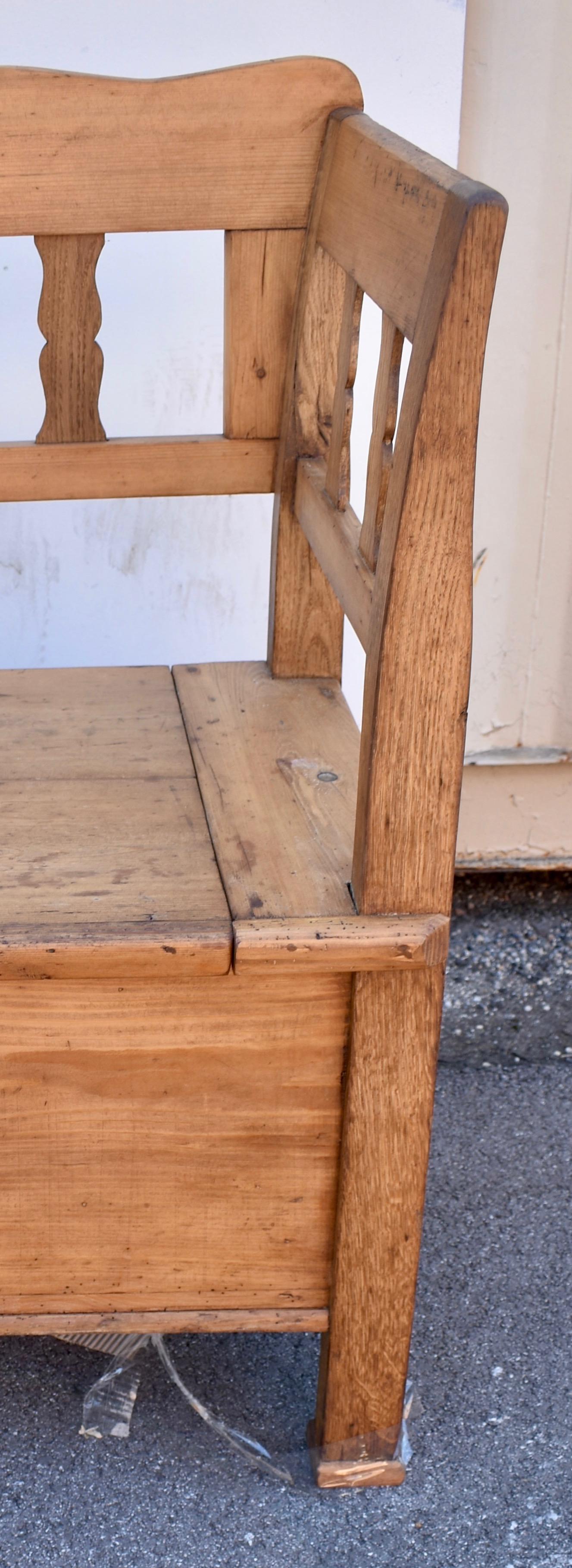 Country Pine and Oak Storage Bench or Settle