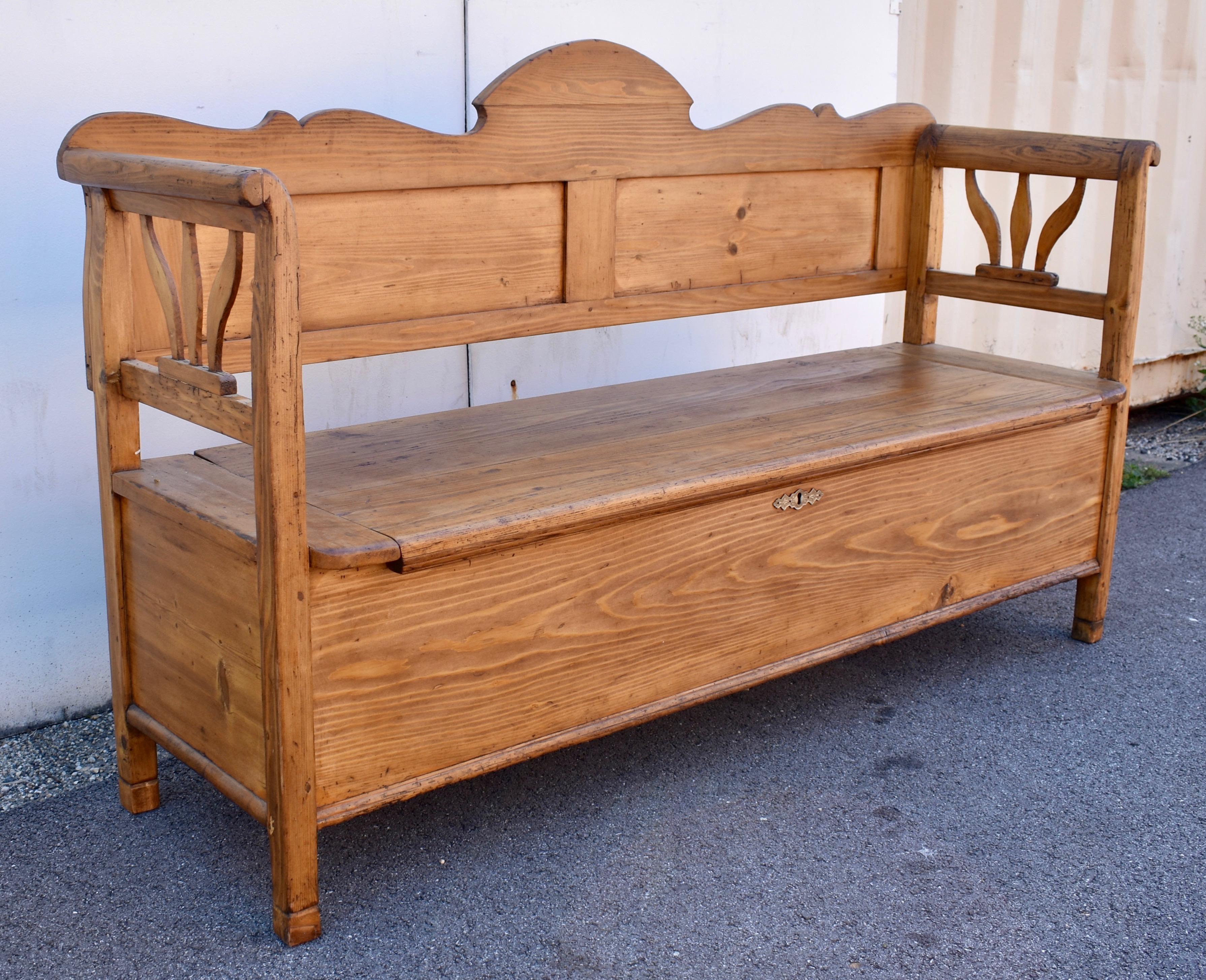 Country Pine and Oak Storage Bench or Settle