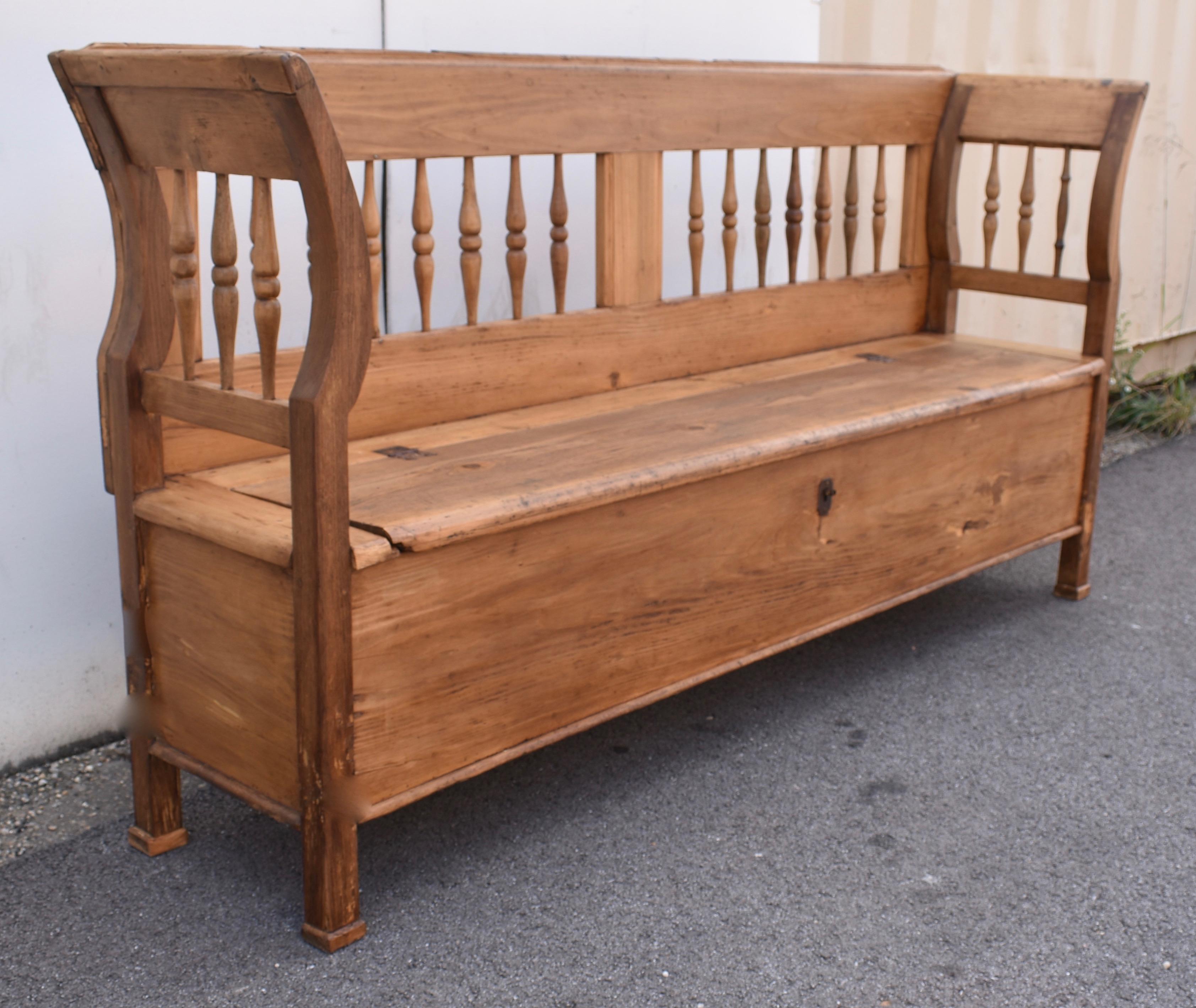 Country Pine and Oak Storage Bench or Settle