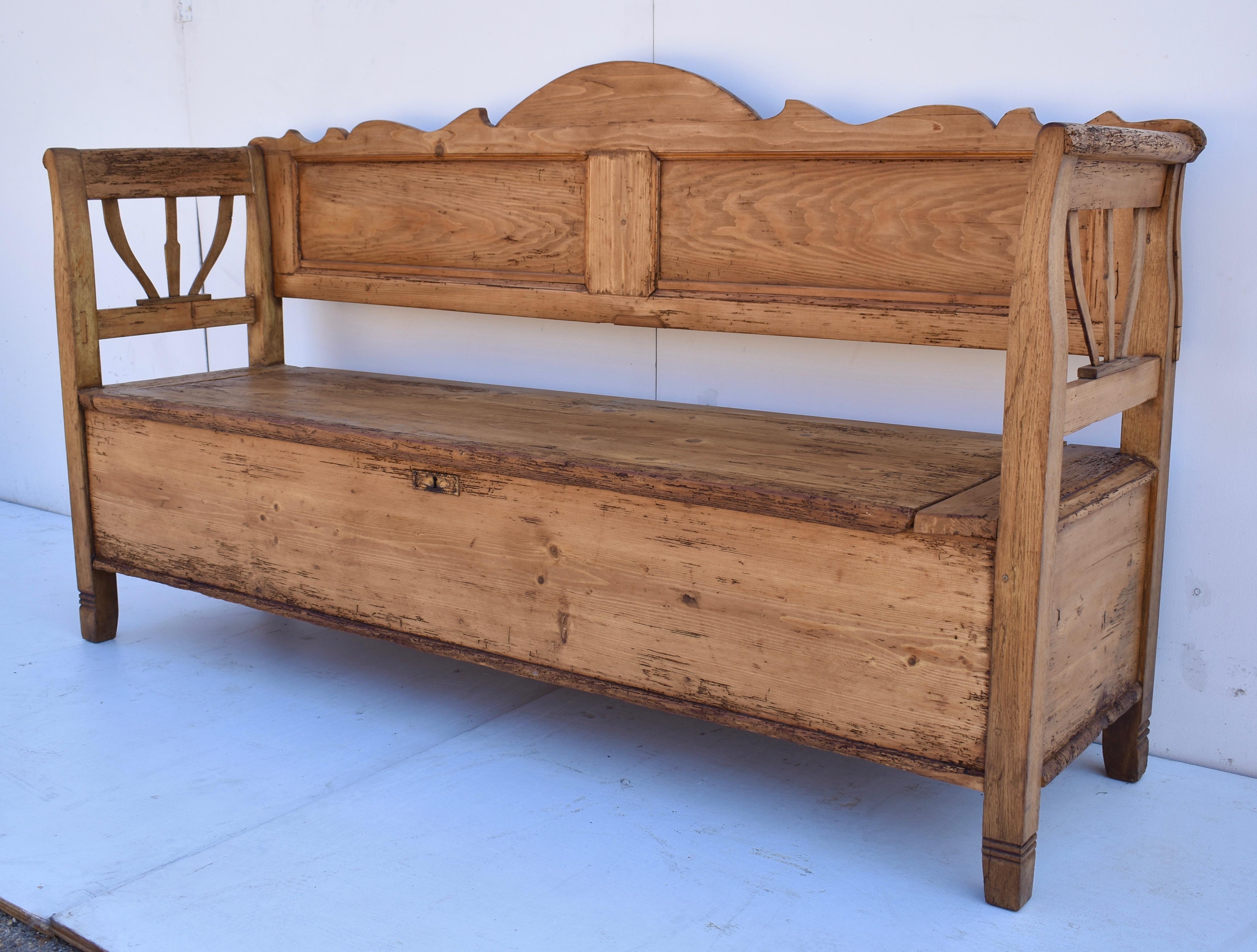 Country Pine and Oak Storage Bench or Settle