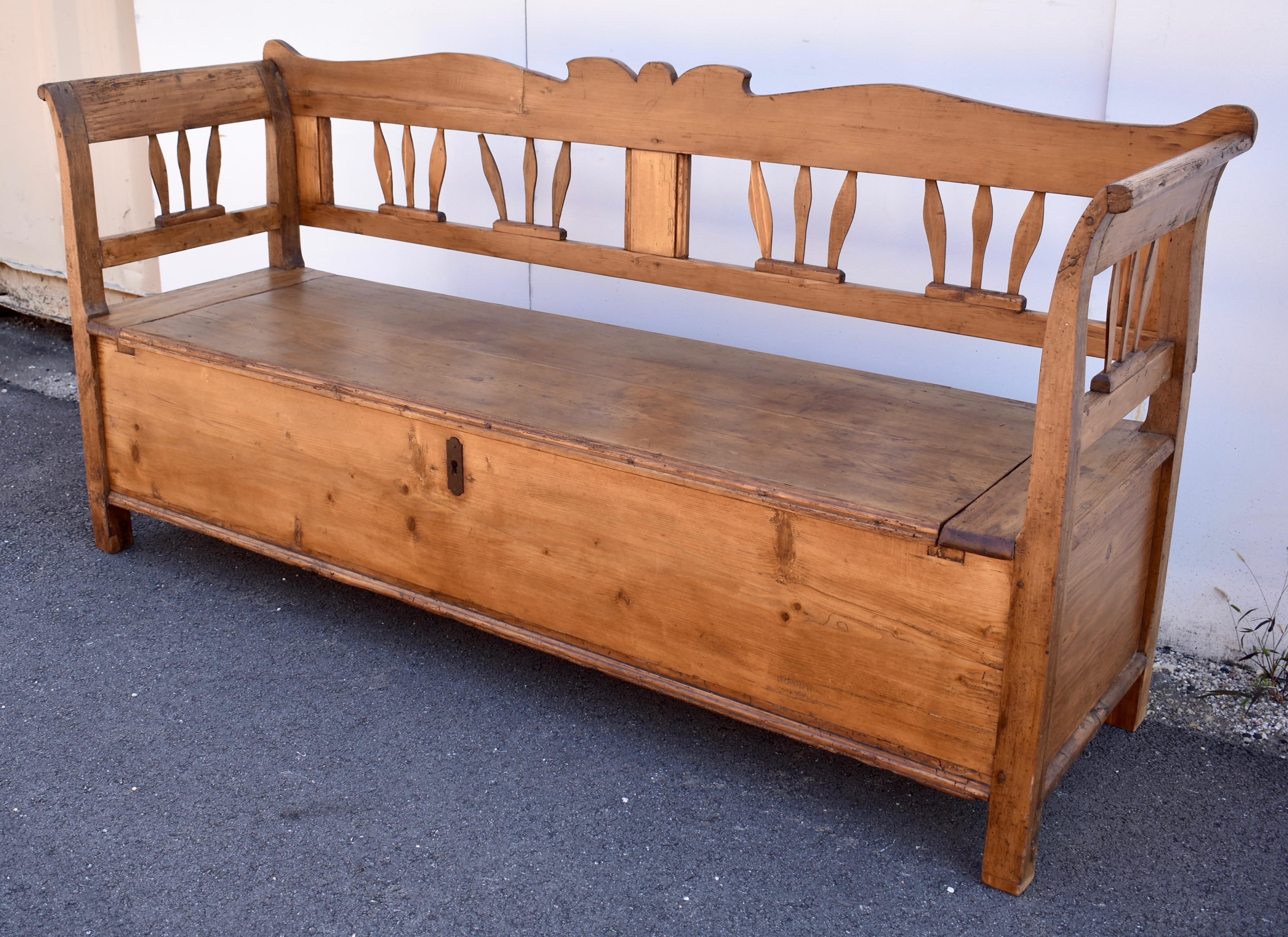 Country Pine and Oak Storage Bench or Settle