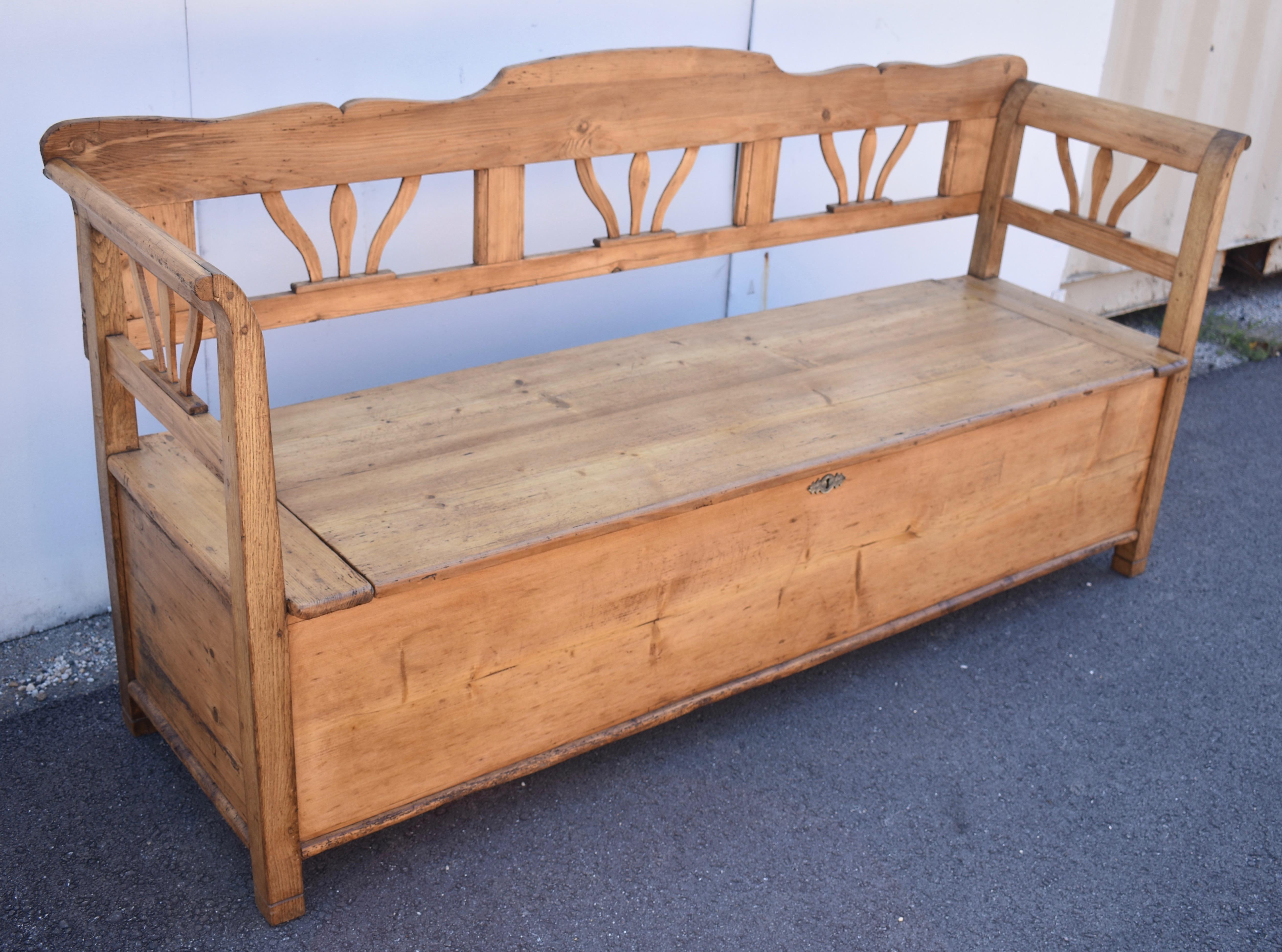 Pine and Oak Storage Bench or Settle 2