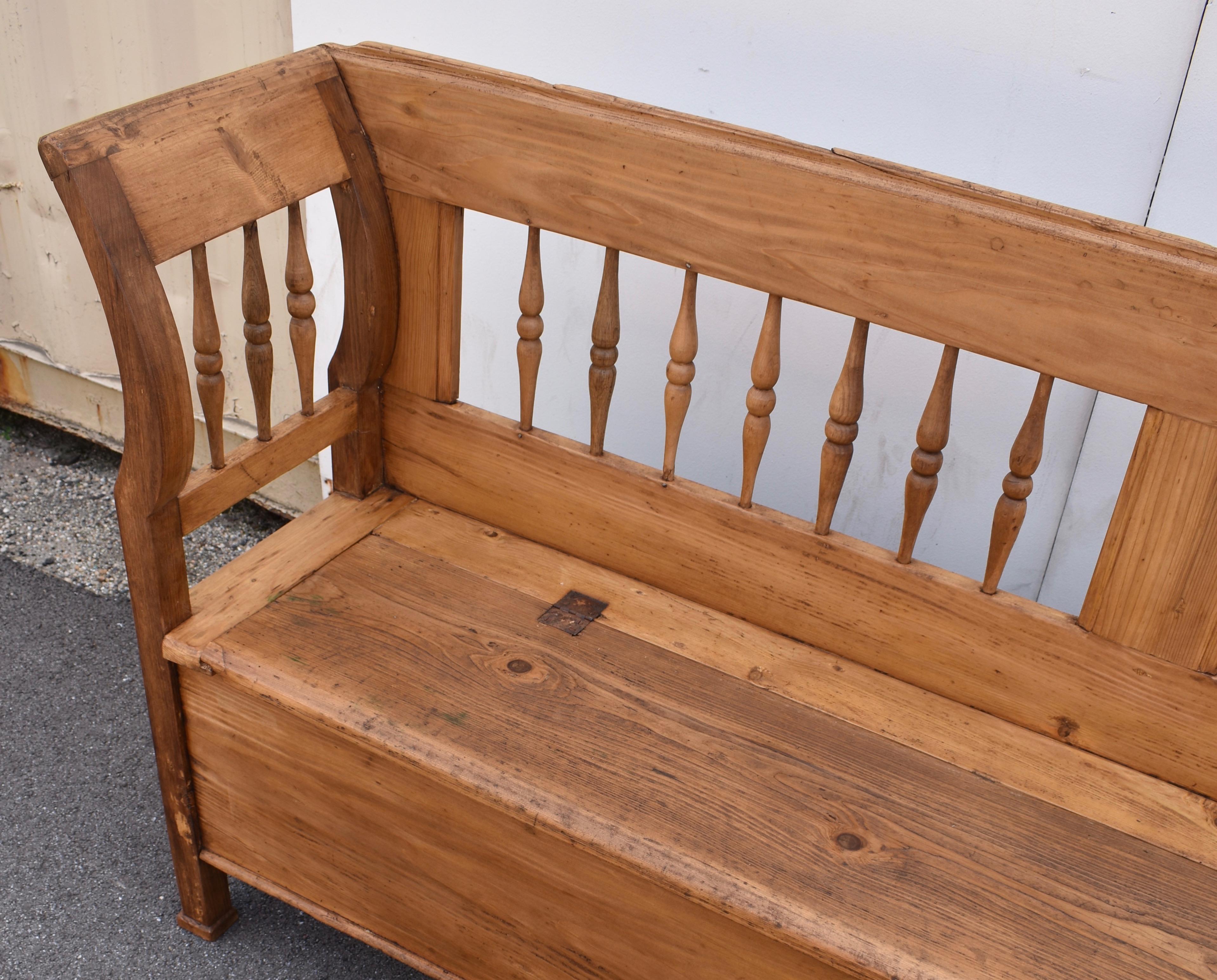 Pine and Oak Storage Bench or Settle 2
