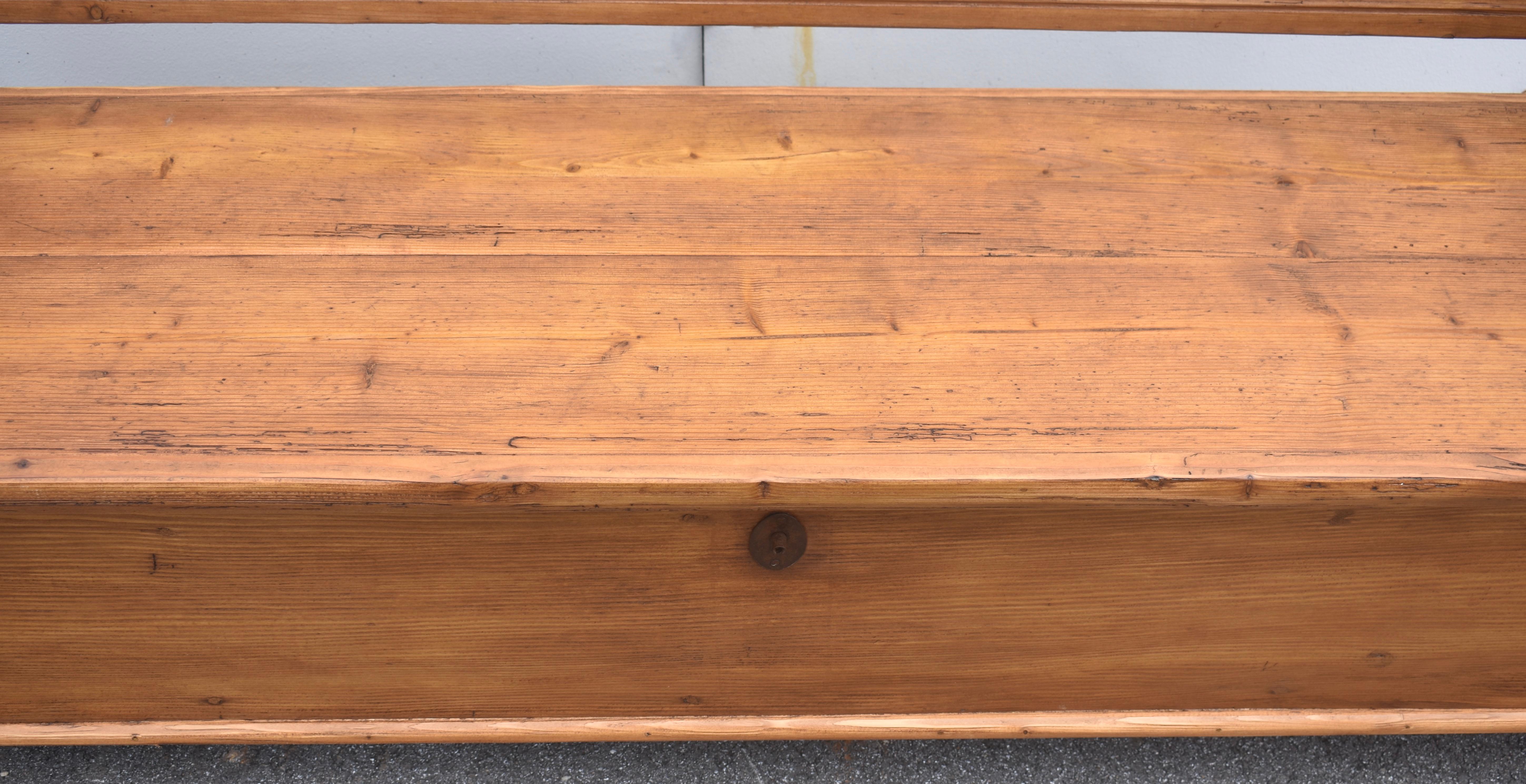 Pine and Oak Storage Bench or Settle For Sale 2