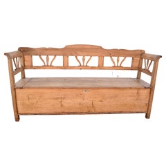 Pine and Oak Storage Bench or Settle