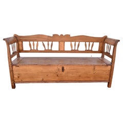 Pine and Oak Storage Bench or Settle