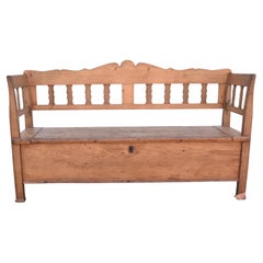 Pine and Oak Storage Bench or Settle