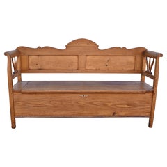 Pine and Oak Storage Bench or Settle