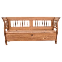 Pine and Oak Storage Bench or Settle