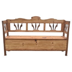 Pine and Oak Storage Bench or Settle