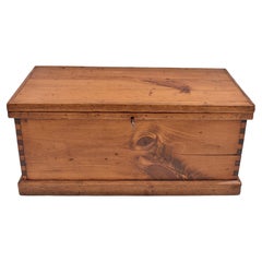 Antique Pine and Oak Trunk or Blanket Chest