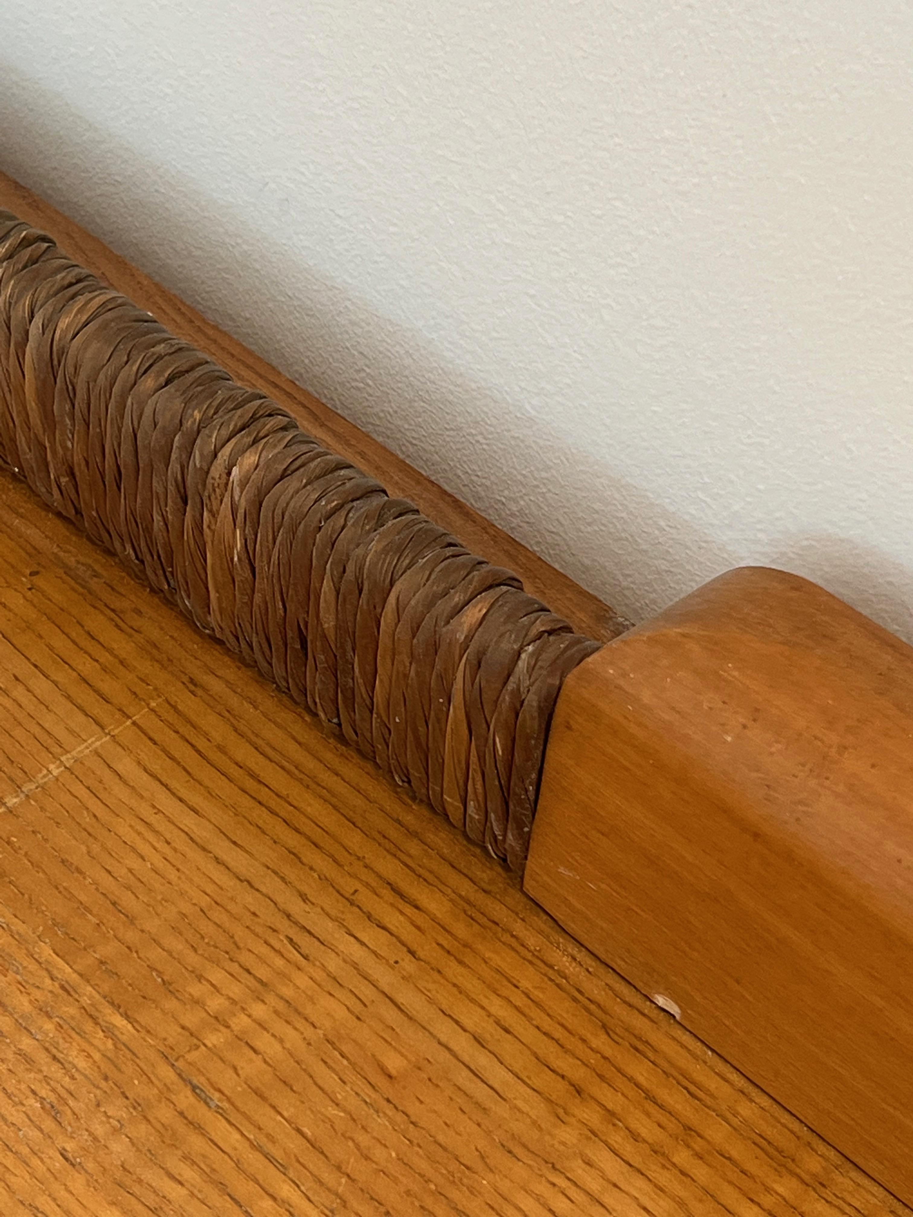 Pine and Rattan Sideboard. French work. Circa 1970 For Sale 10