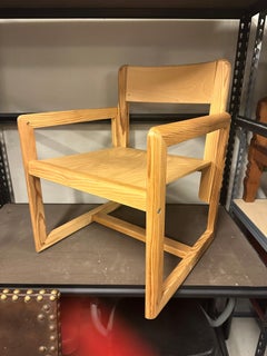 Pine Andre Sornay armchair, France, 1950's