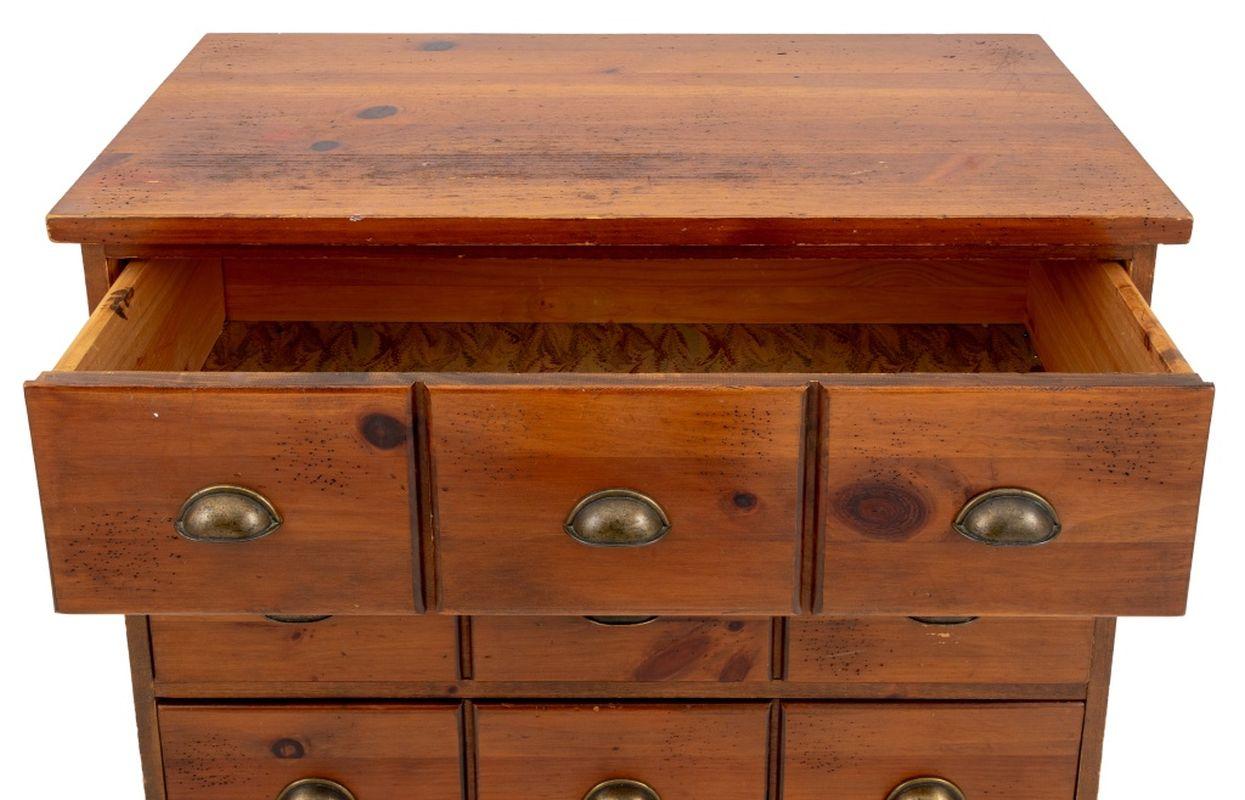 Pine Apothecary Cabinet Style Chest of Drawers In Good Condition For Sale In Astoria, NY