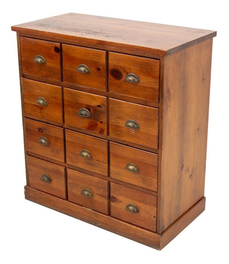 20th Century Pine Apothecary Cabinet Style Chest of Drawers For Sale