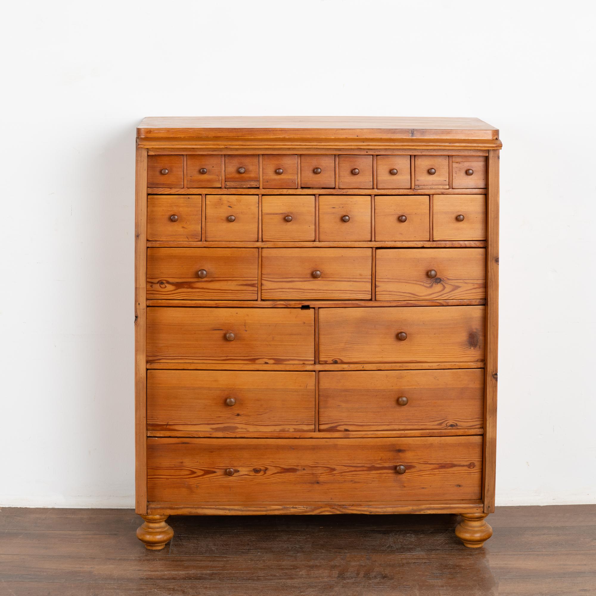 Danish Pine Apothecary Chest of Drawers, Denmark circa 1890