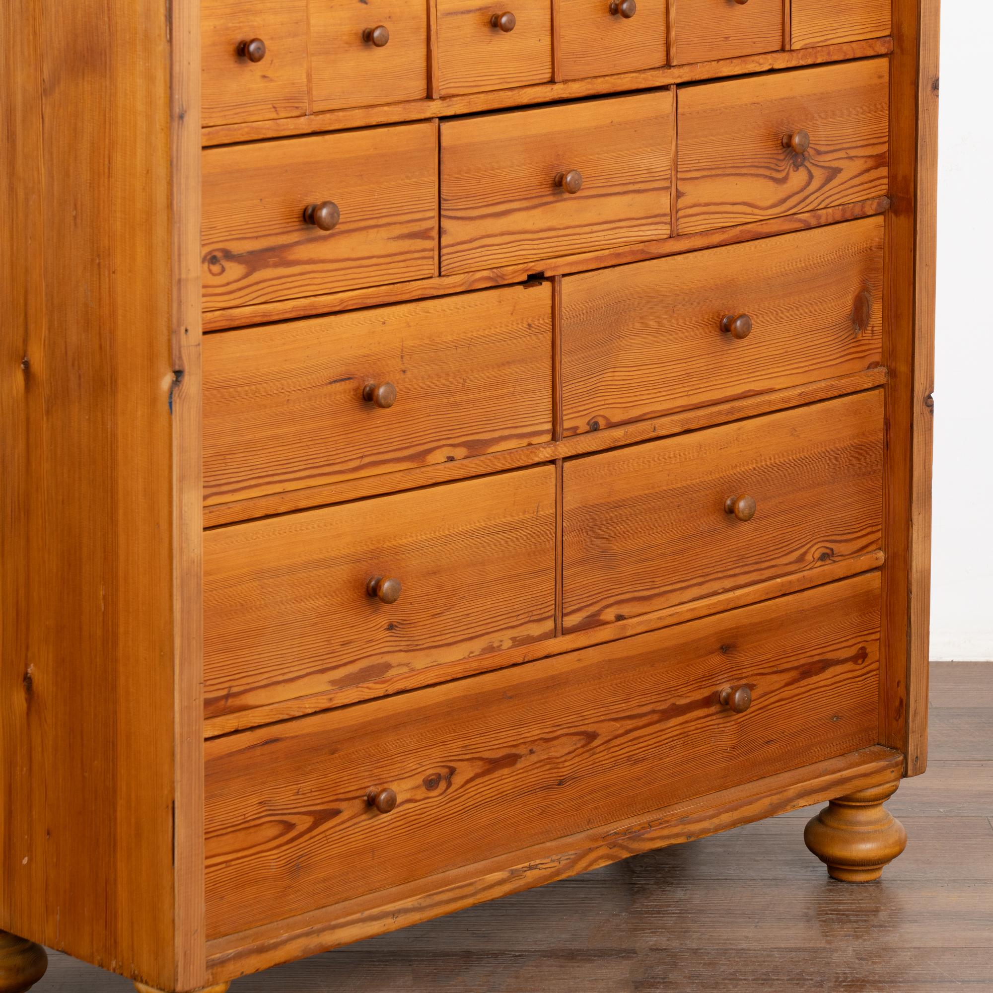 Pine Apothecary Chest of Drawers, Denmark circa 1890 1