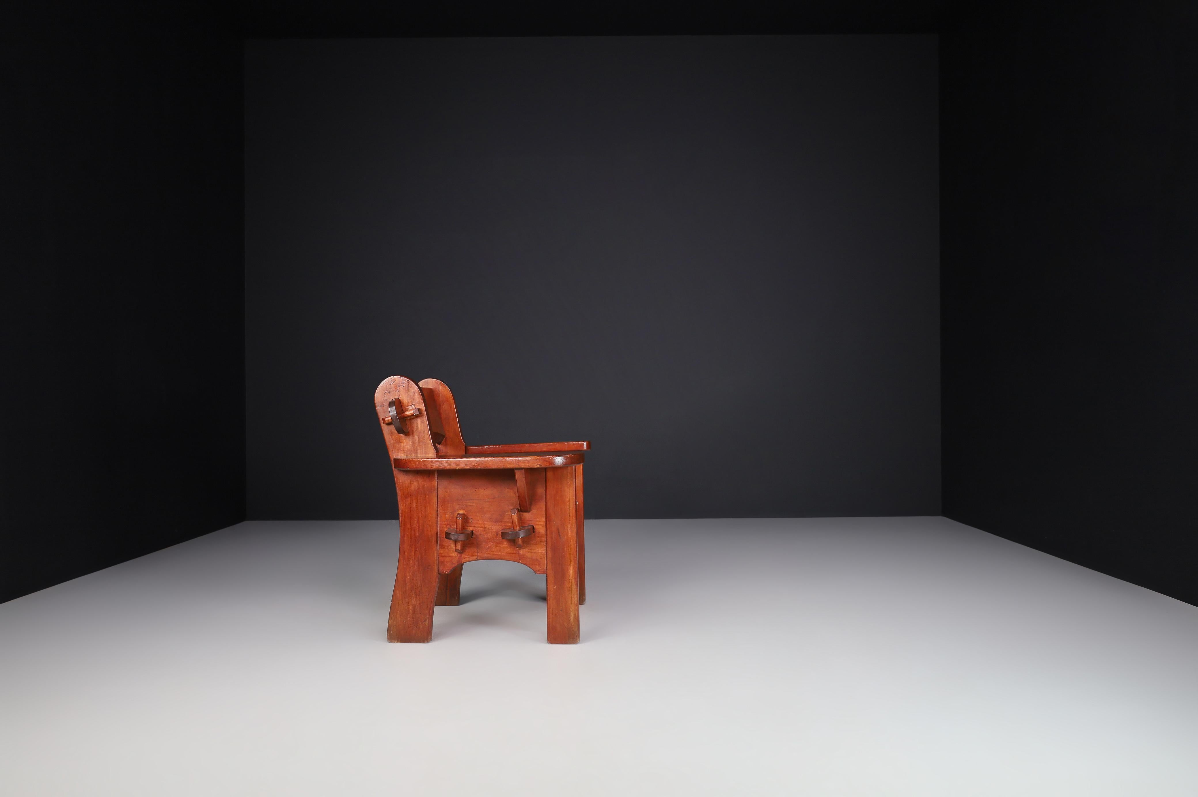 Pine Armchair by David Rosén Model Berga, Nordiska Kompaniet, Sweden, 1940s 1