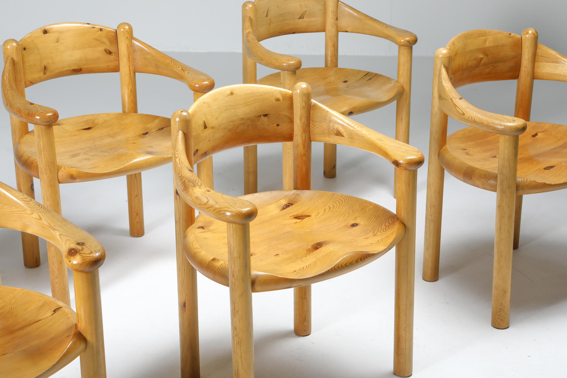 Swedish Pine Armchairs by Rainer Daumiller