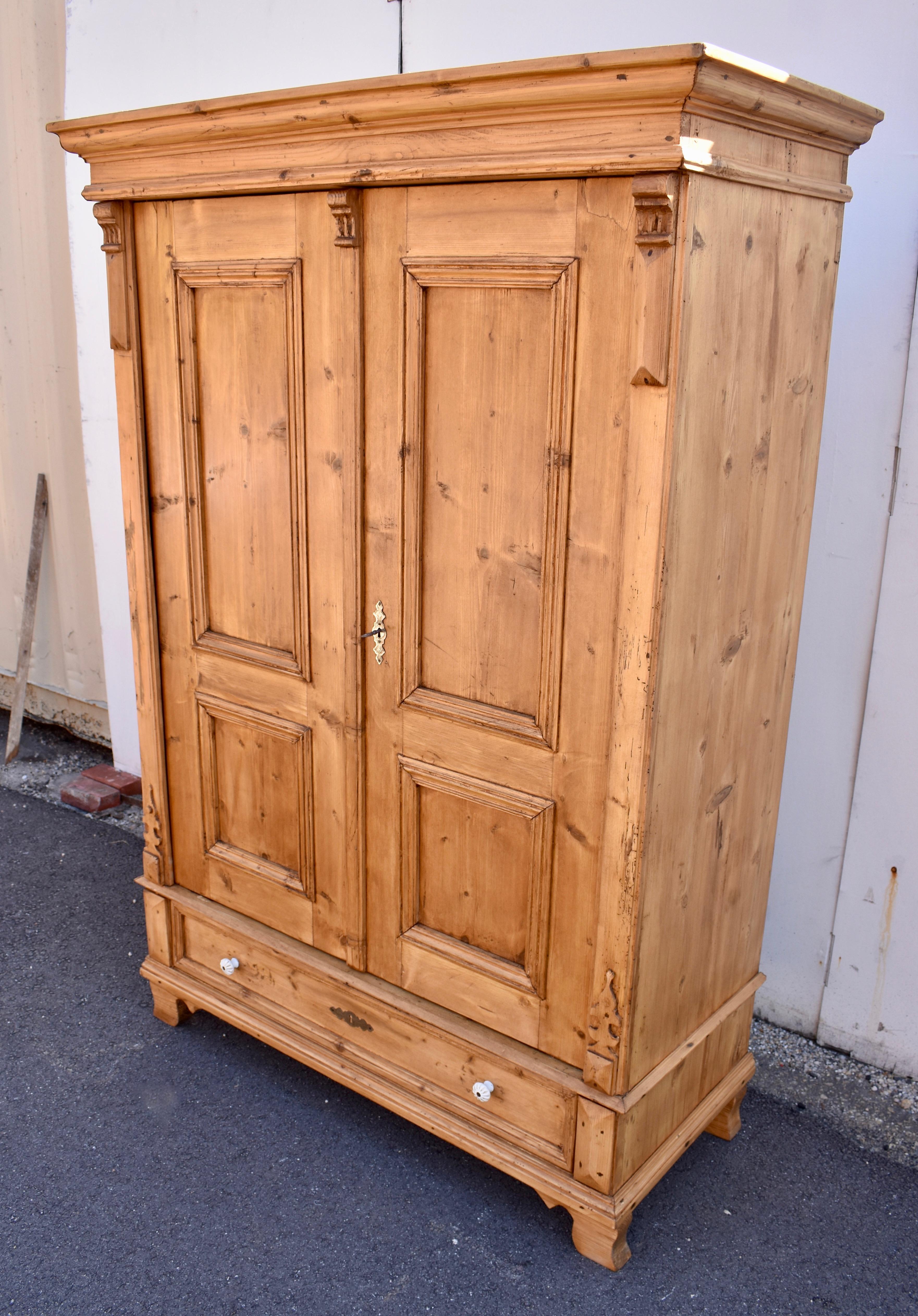 pine armoire wardrobe