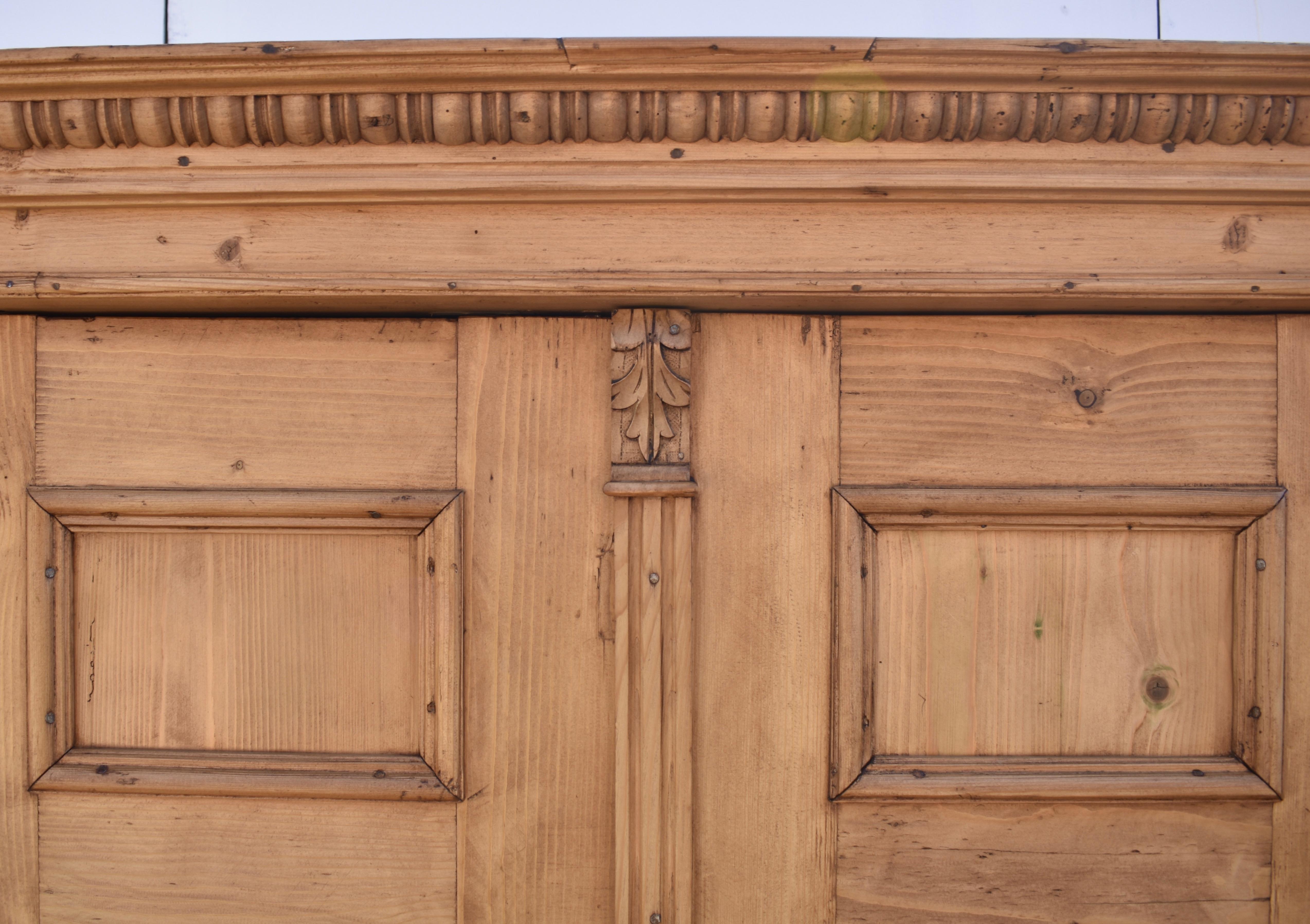 Pine Armoire with Two Doors 3
