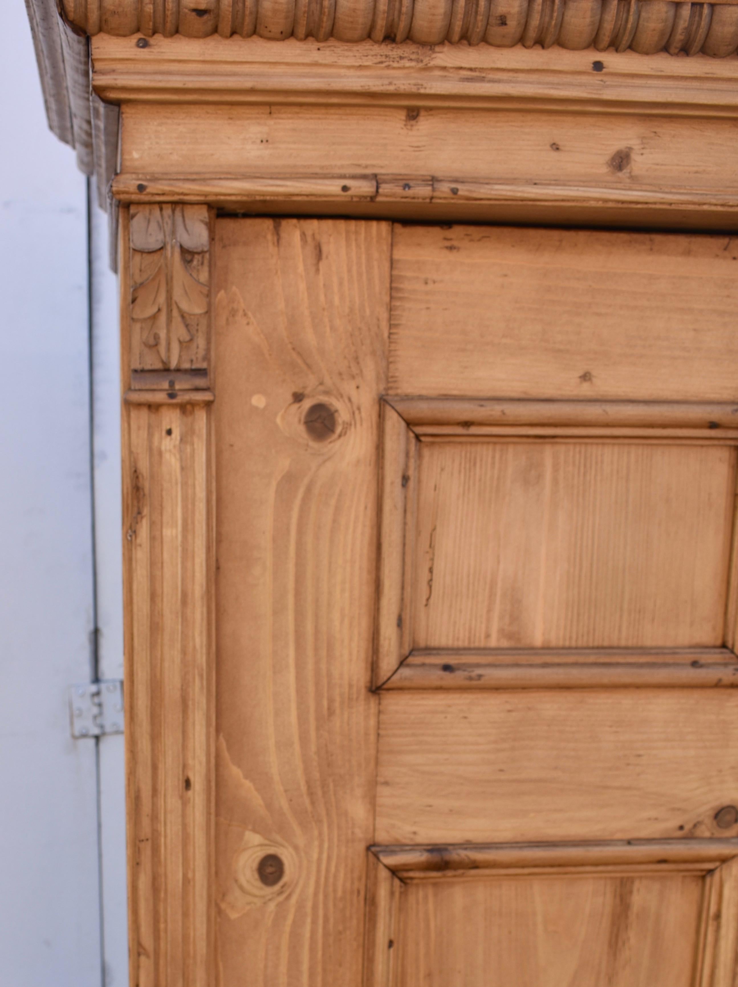 Pine Armoire with Two Doors 4