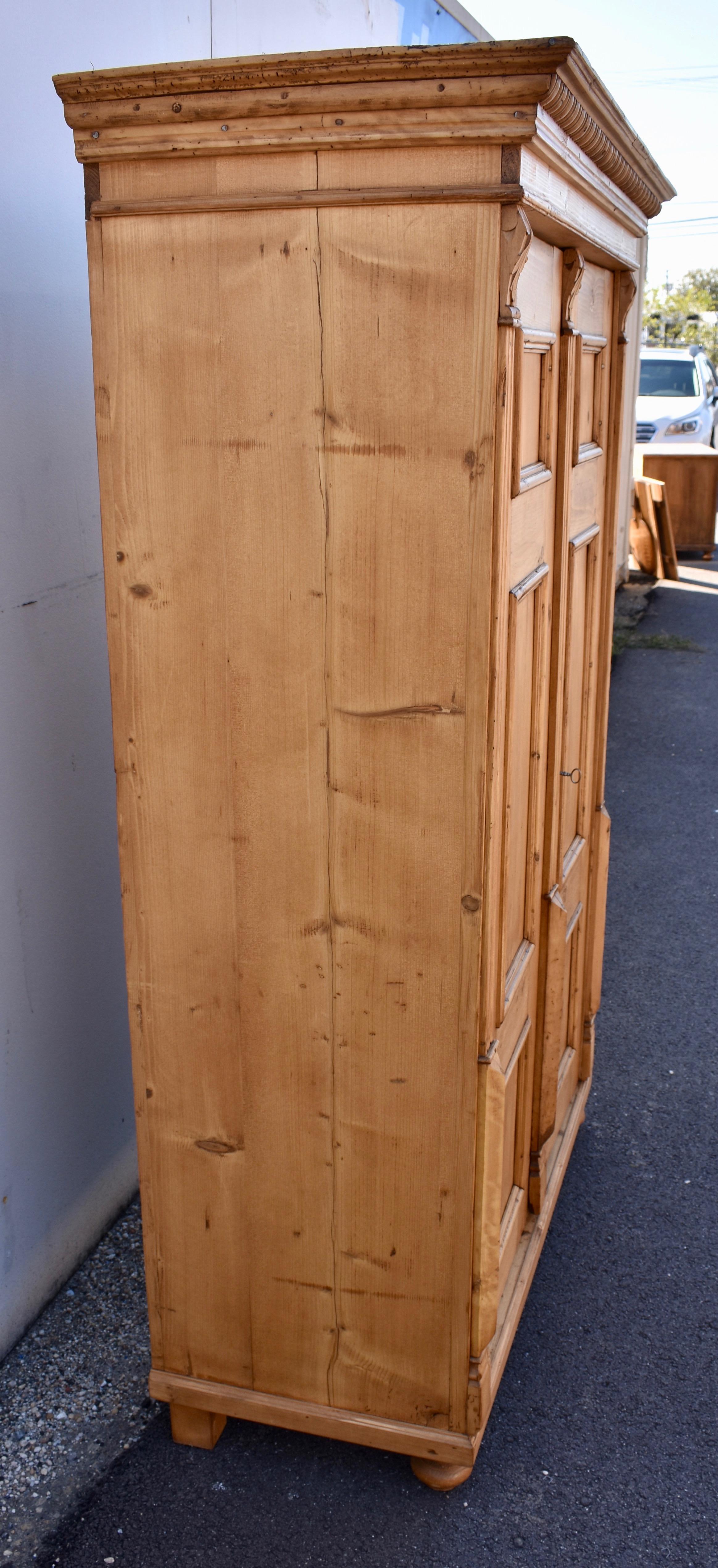 Pine Armoire with Two Doors In Good Condition In Baltimore, MD