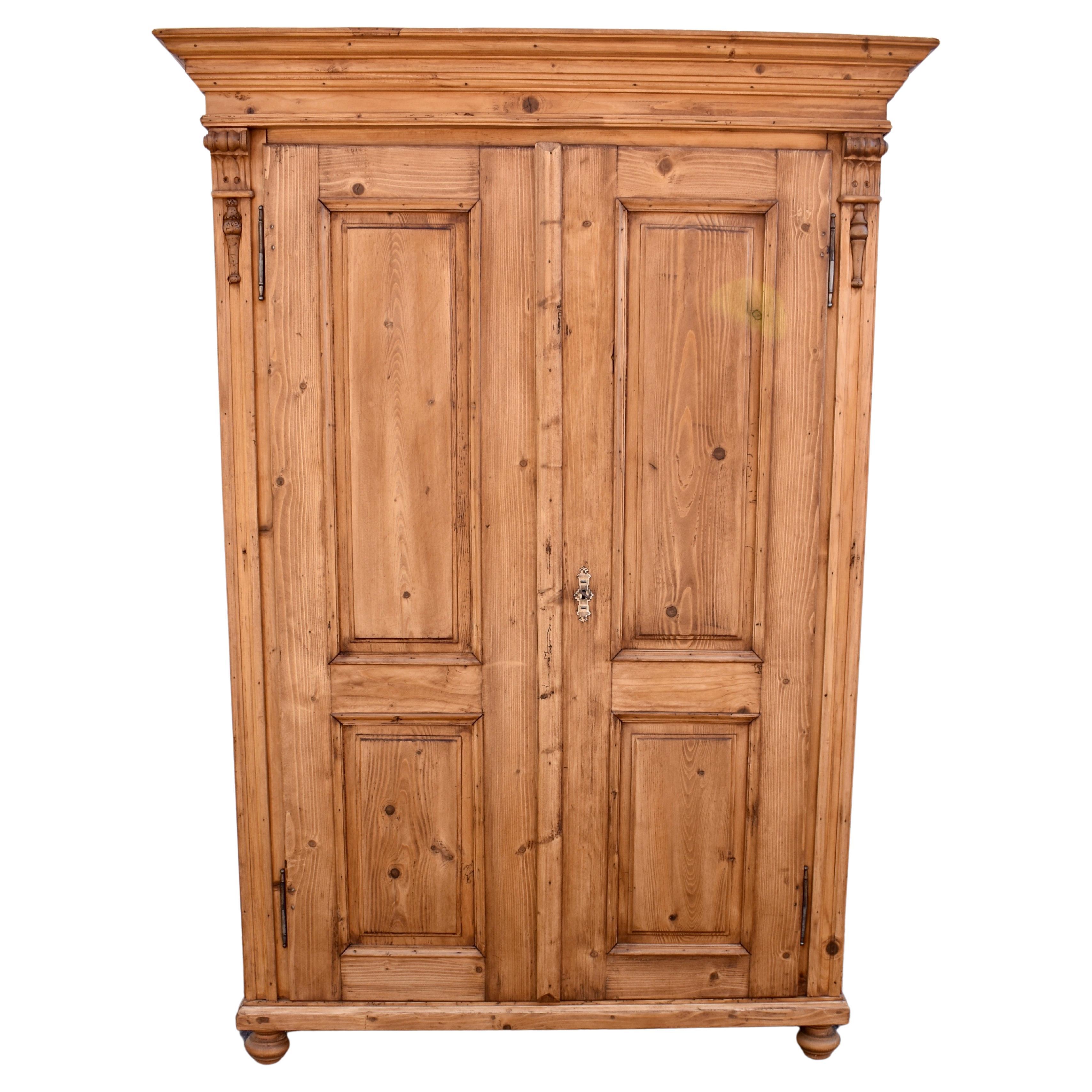Pine Armoire with Two Doors