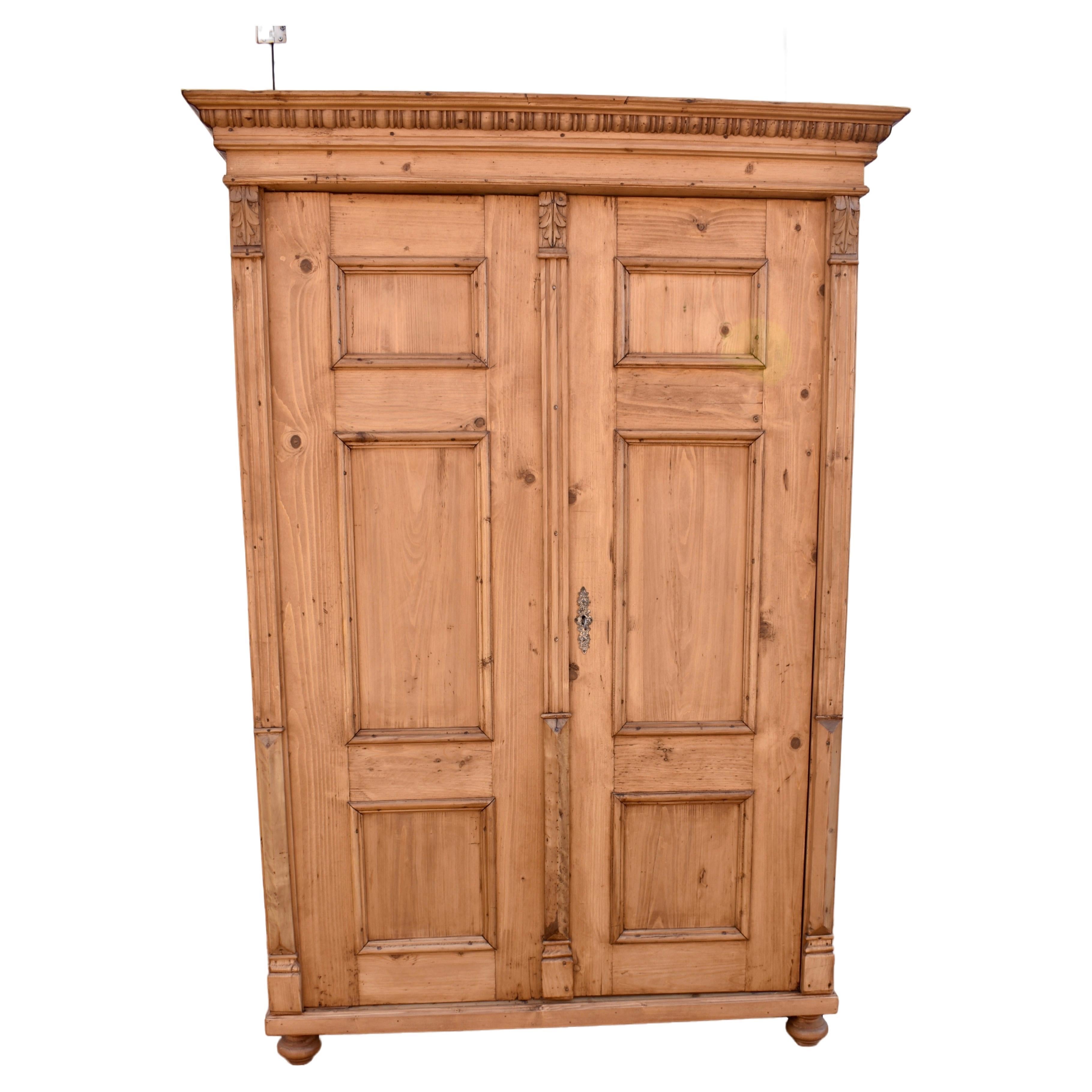 Pine Armoire with Two Doors