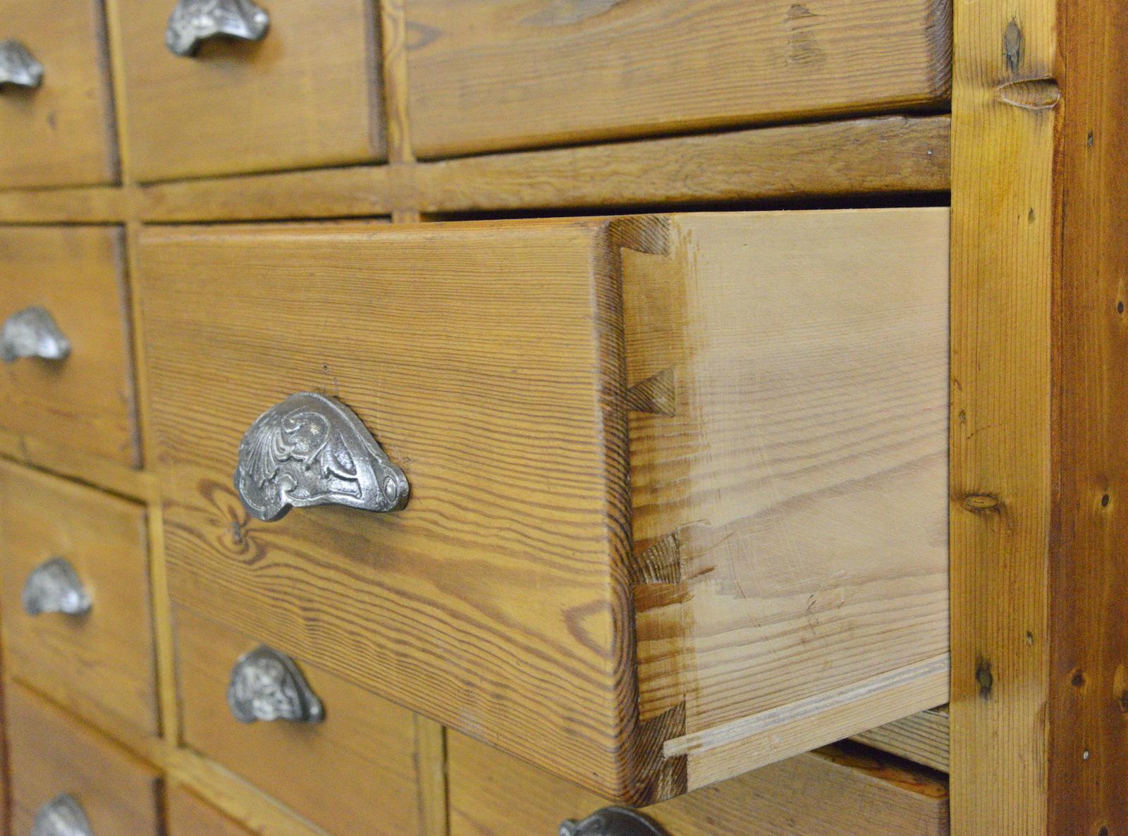 Pine Bank of Drawers, Circa 1930s 4