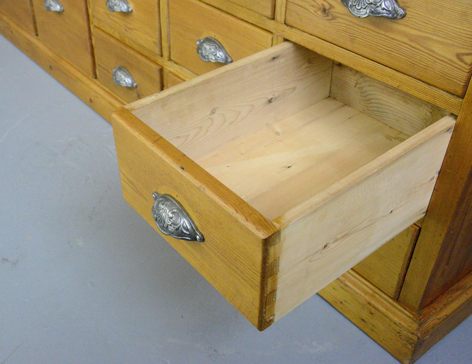 Pine Bank of Drawers, Circa 1930s 5