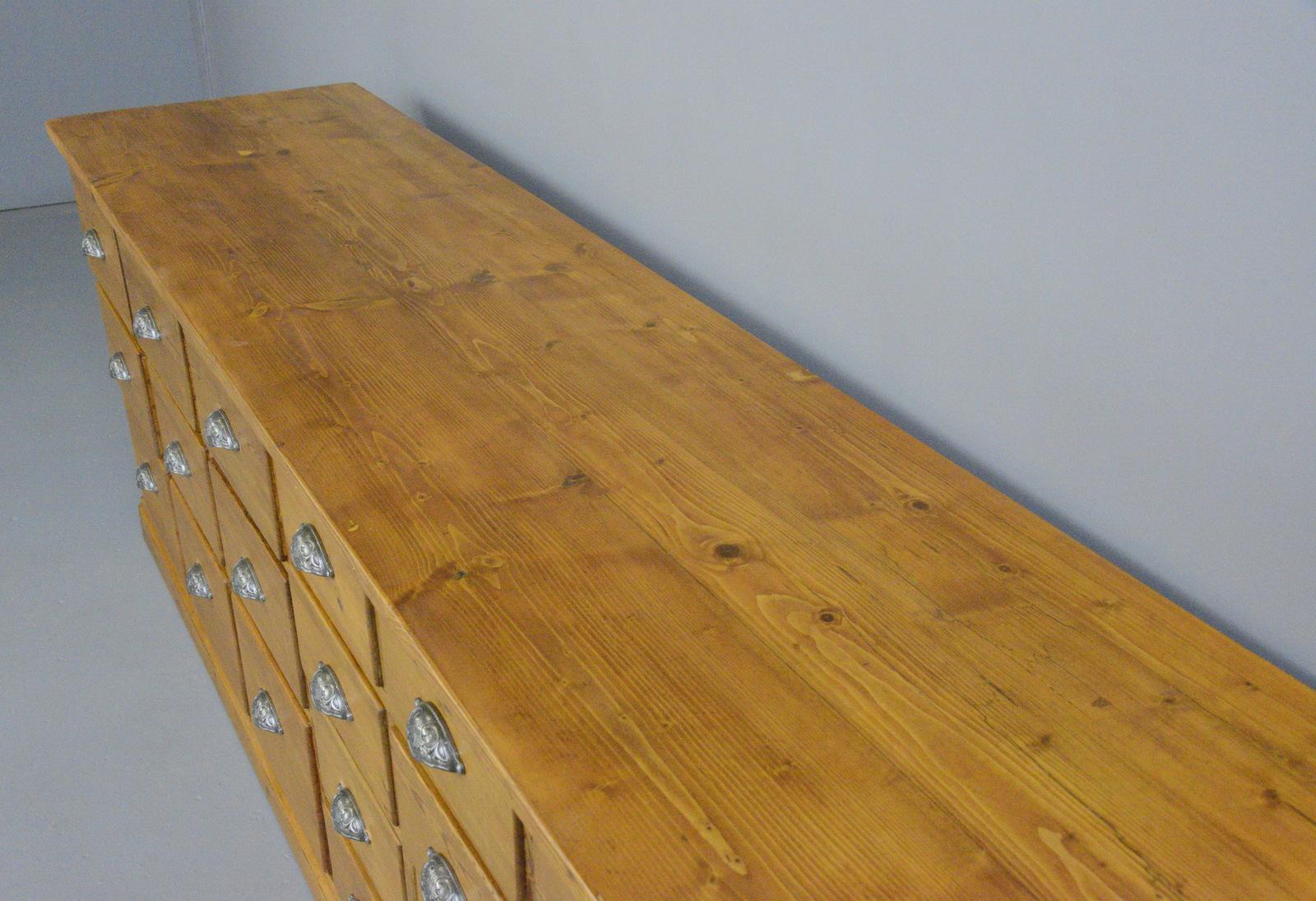 Pine Bank of Drawers, Circa 1930s 8