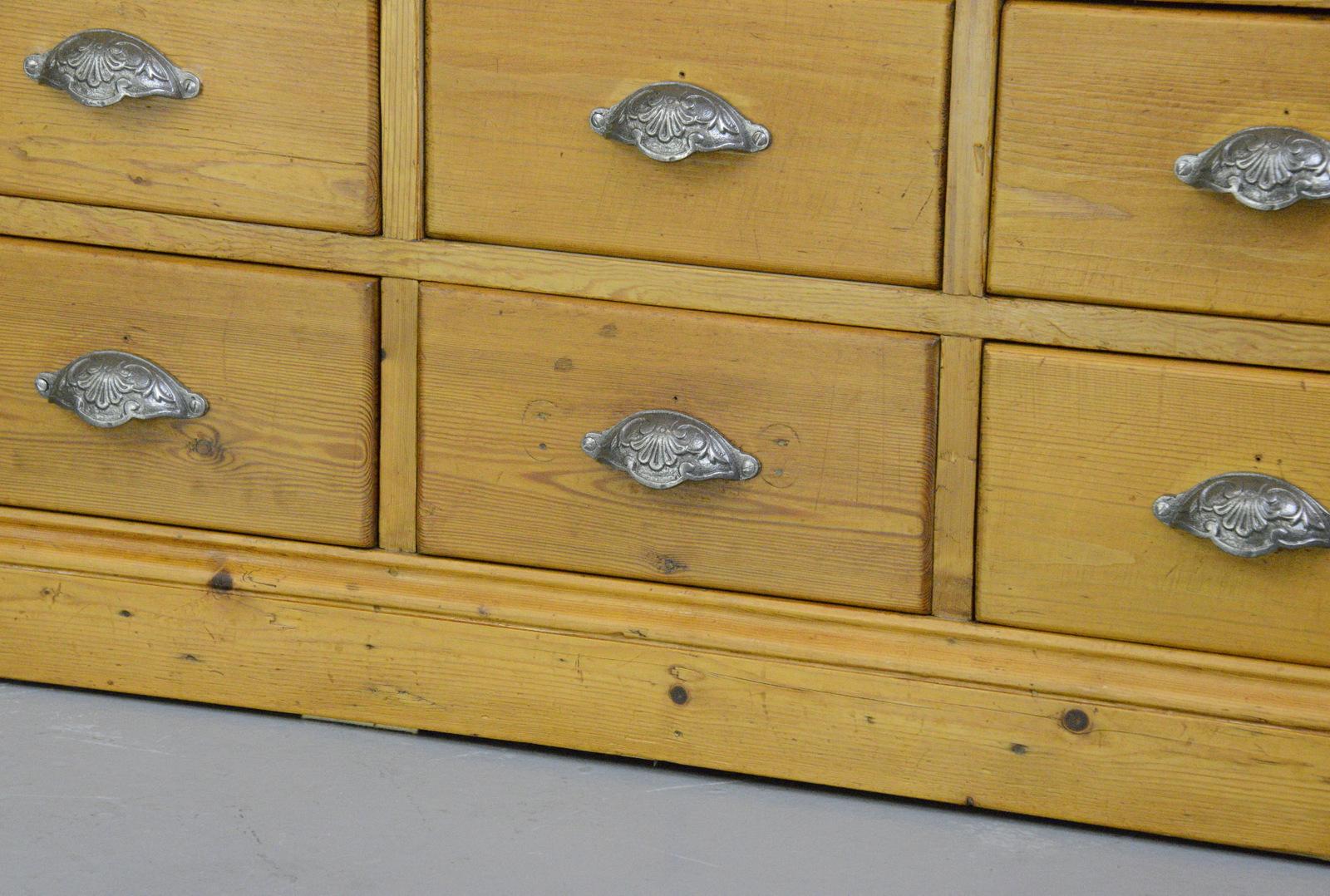 Pine Bank of Drawers, Circa 1930s 1