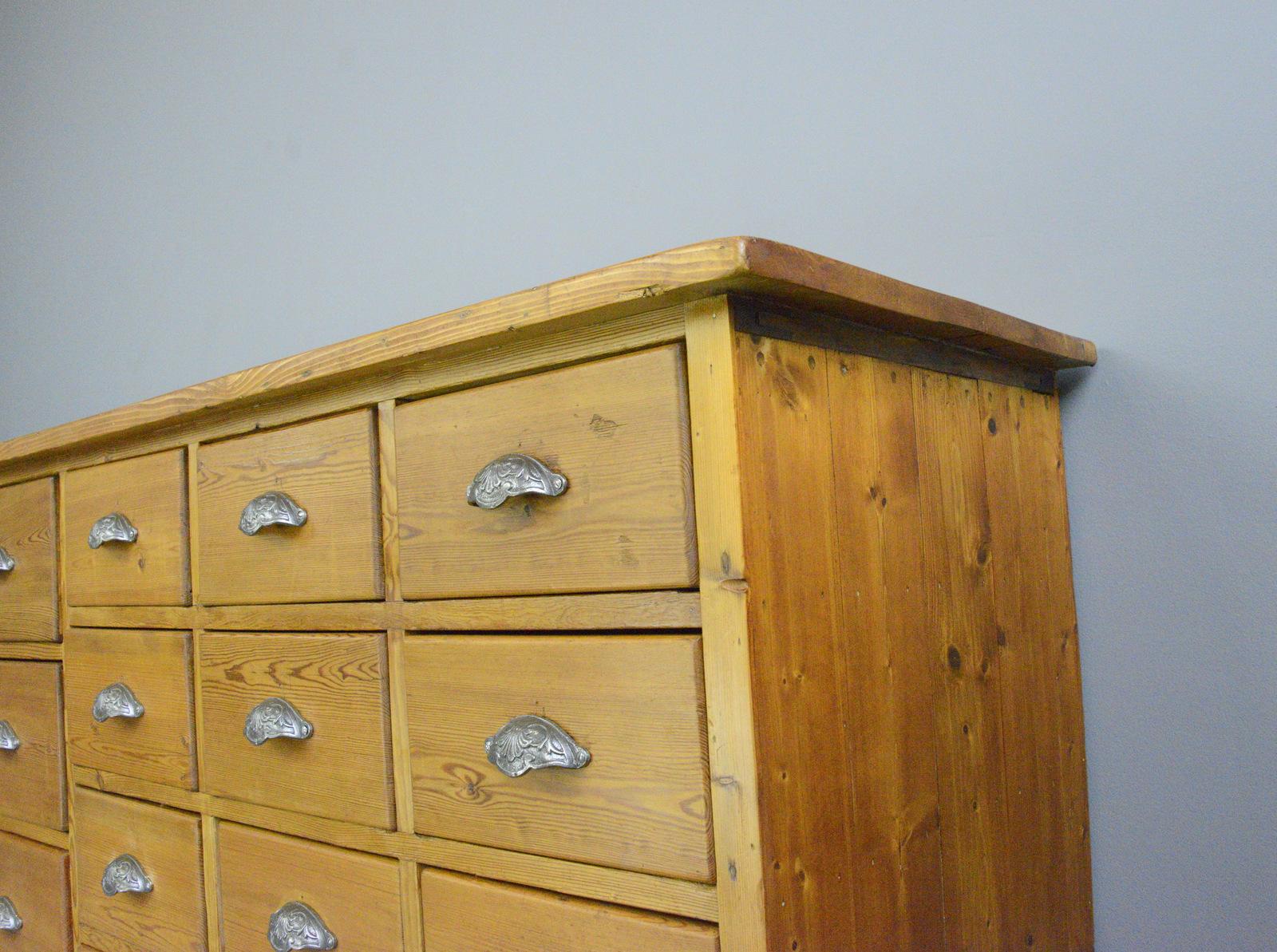 Pine Bank of Drawers, Circa 1930s 2