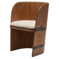 Pine Barrel Armchair by Åby Möbelfabrik, Sweden 1940s