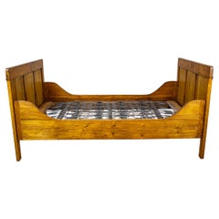Used Single Pine Bed in the Art Nouveau Style, circa 1910