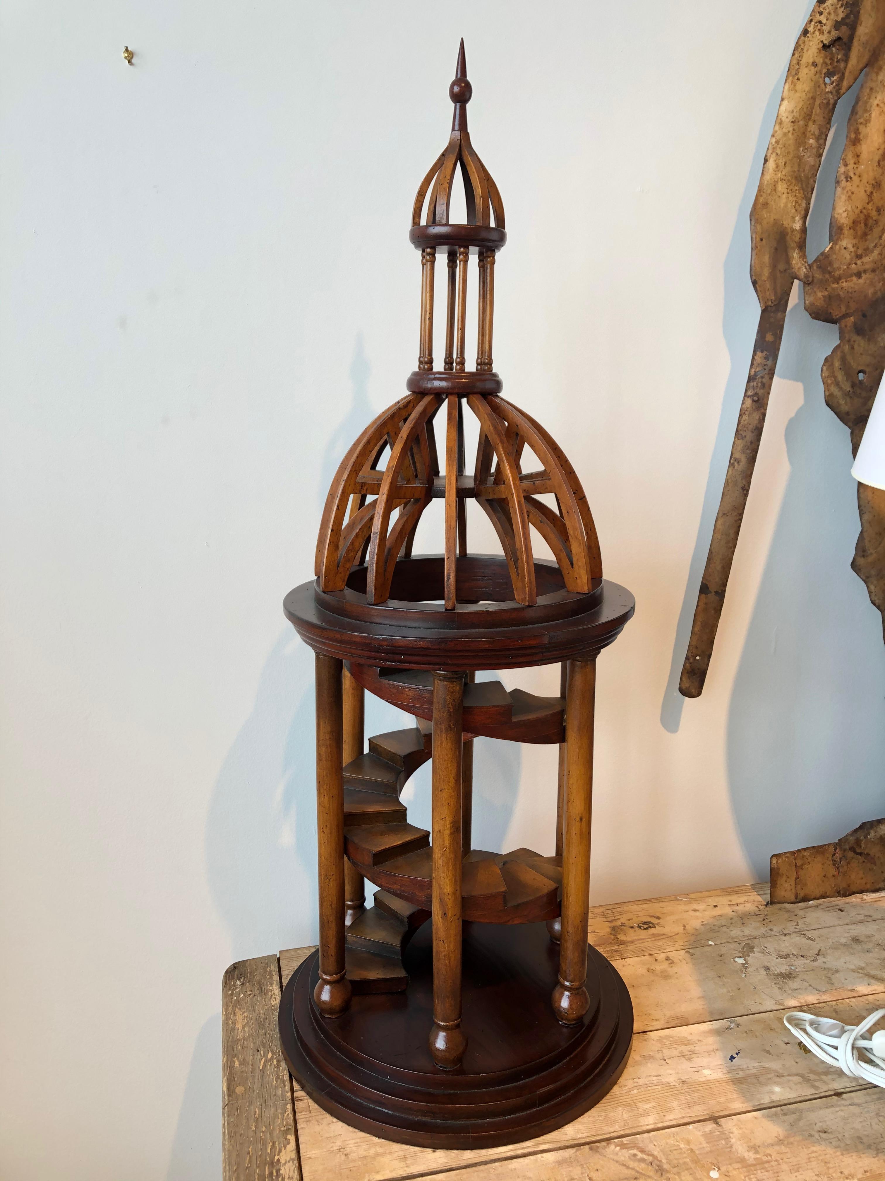 Pine bell tower model.