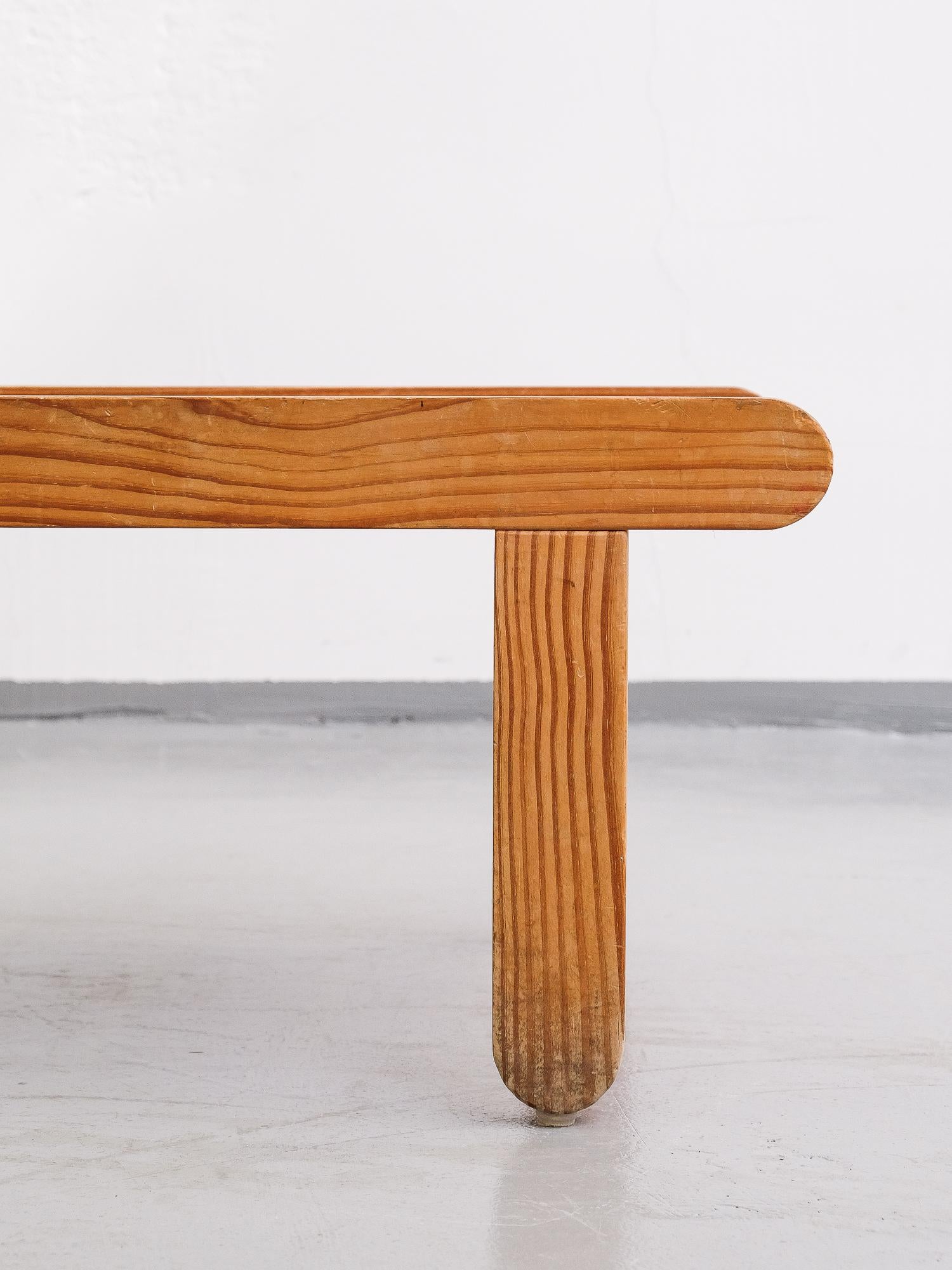 Mid-20th Century Pine Bench by Bernt Petersen, Denmark, 1960s For Sale
