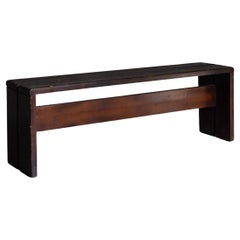 Pine bench by Charlotte Perriand, France, 1970s, simple design