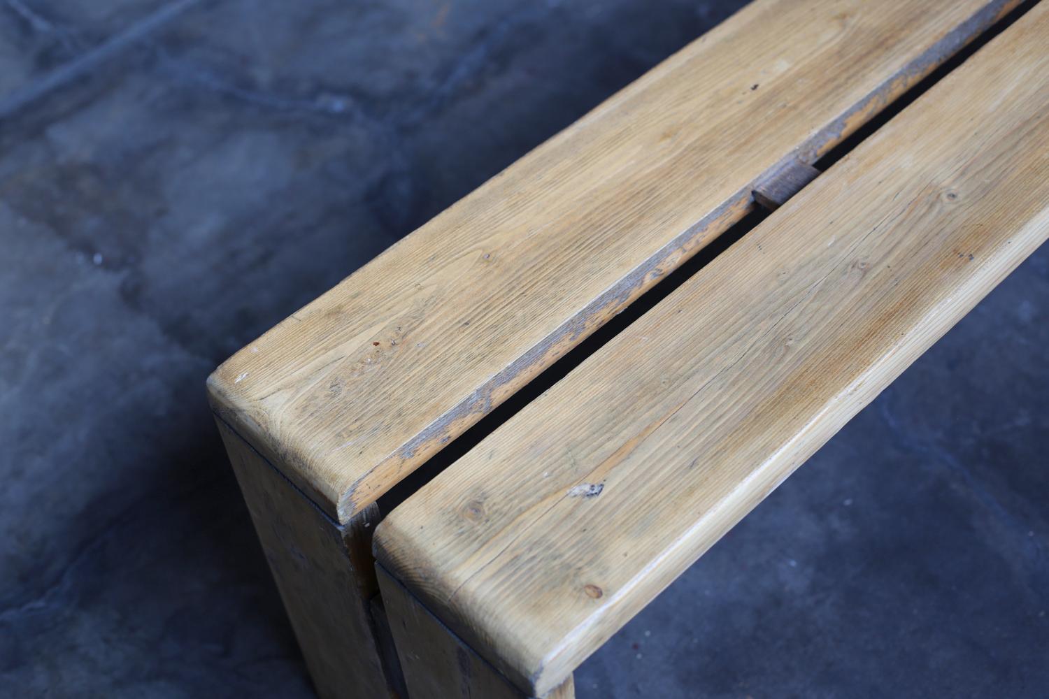 Pine Bench for Les Arcs by Chalrotte Perriand For Sale 1