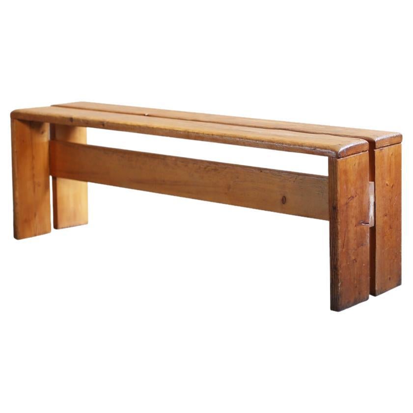 Pine Bench for Les Arcs by Chalrotte Perriand For Sale
