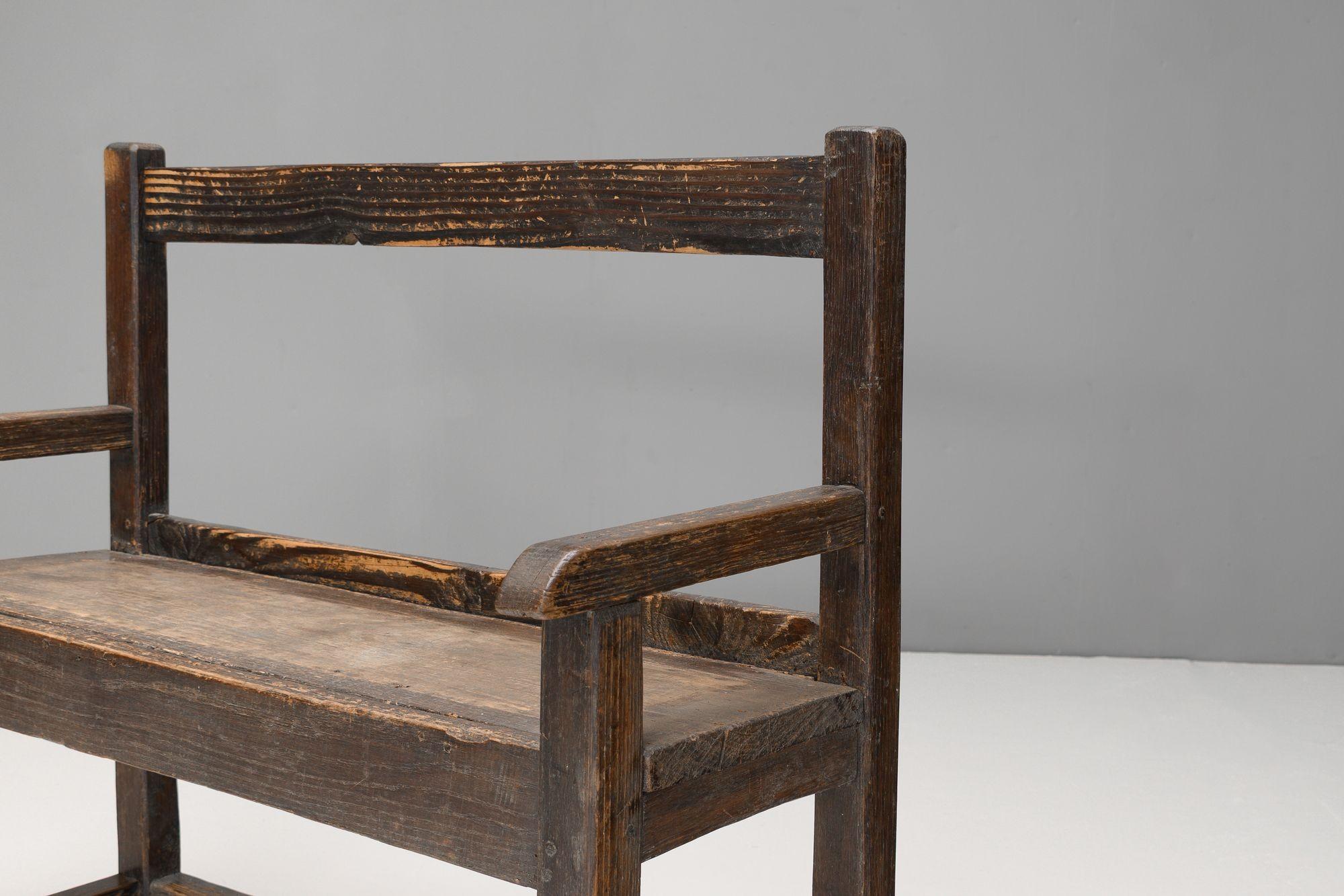 French Pine Bench For Sale